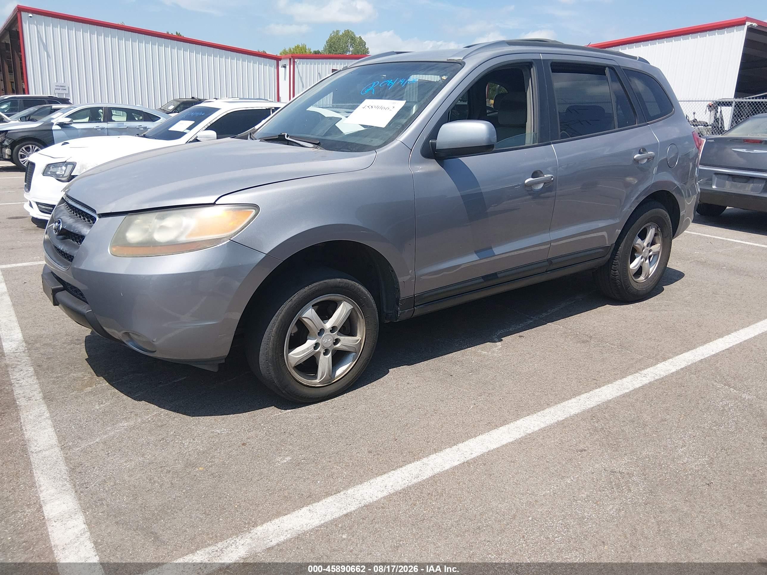 2007 Hyundai Santa Fe Gls Gray vin: 5NMSG73D97H123706