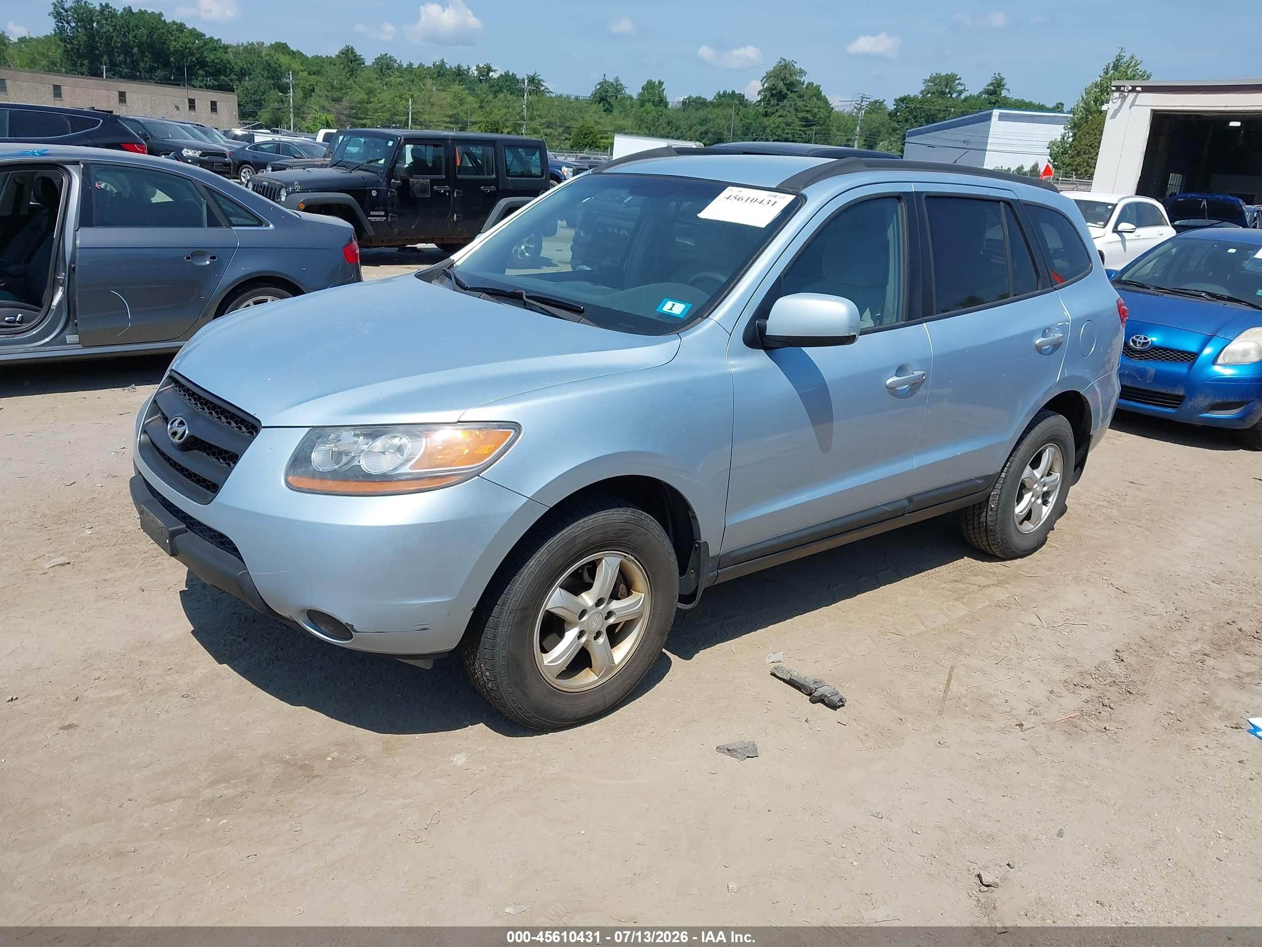 2008 Hyundai Santa Fe Gls Blue vin: 5NMSG73D98H140975