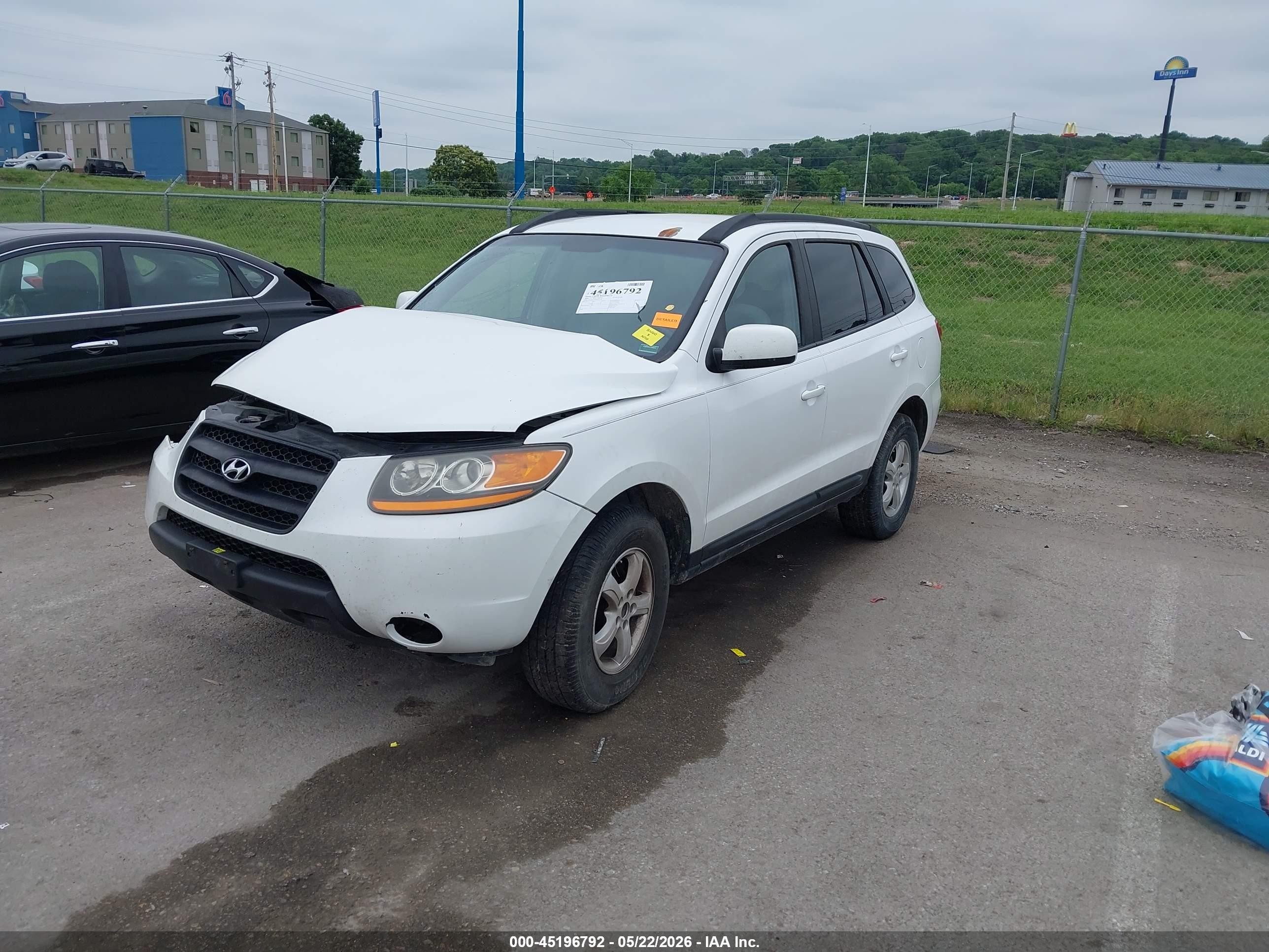2008 Hyundai Santa Fe Gls Белый vin: 5NMSG73D98H151216