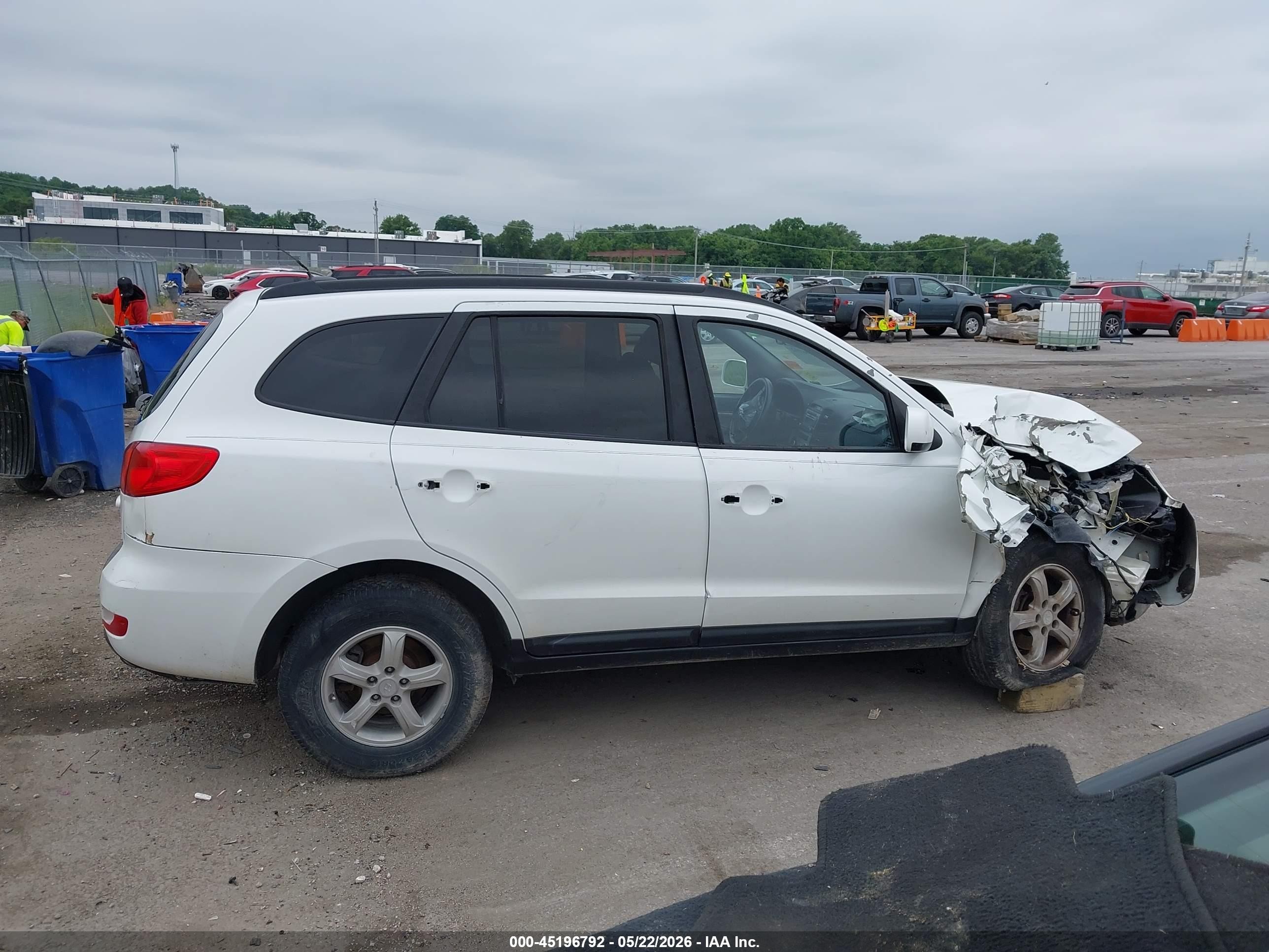 2008 Hyundai Santa Fe Gls Белый vin: 5NMSG73D98H151216