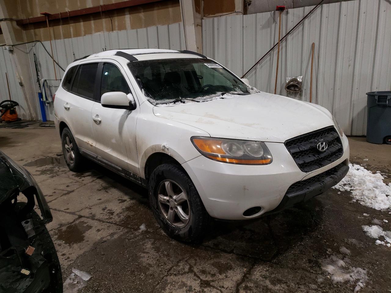 2008 Hyundai Santa Fe Gls White vin: 5NMSG73D98H193336