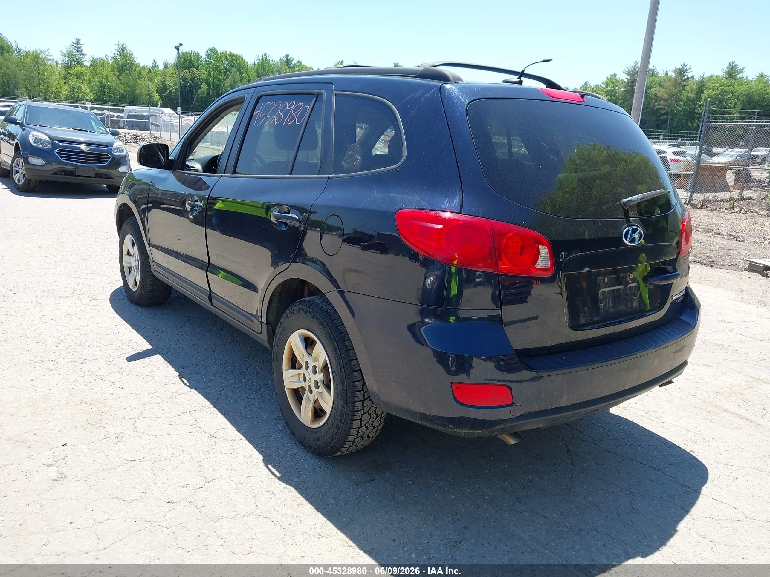 2009 Hyundai Santa Fe Gls Blue vin: 5NMSG73D99H255206