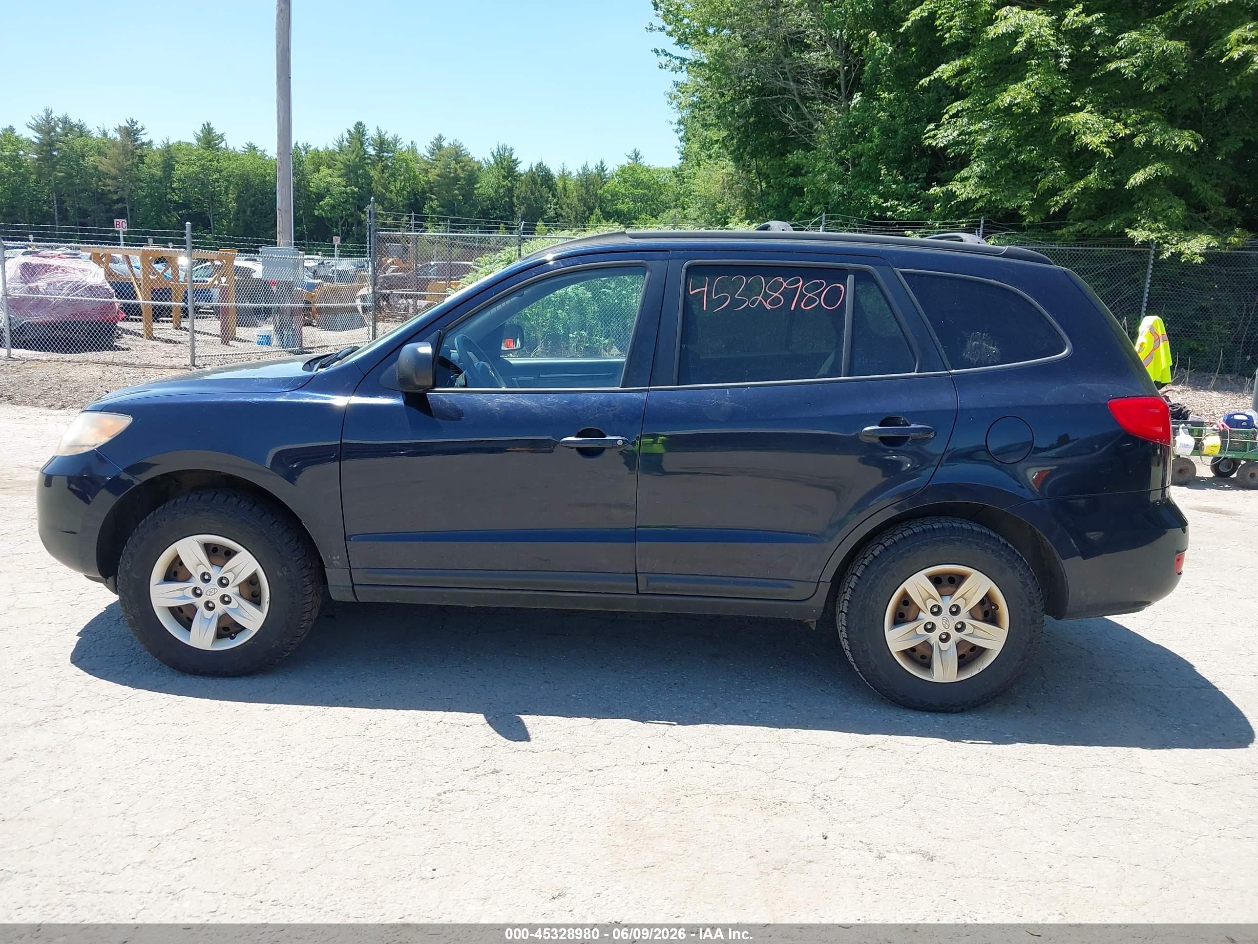 2009 Hyundai Santa Fe Gls Blue vin: 5NMSG73D99H255206