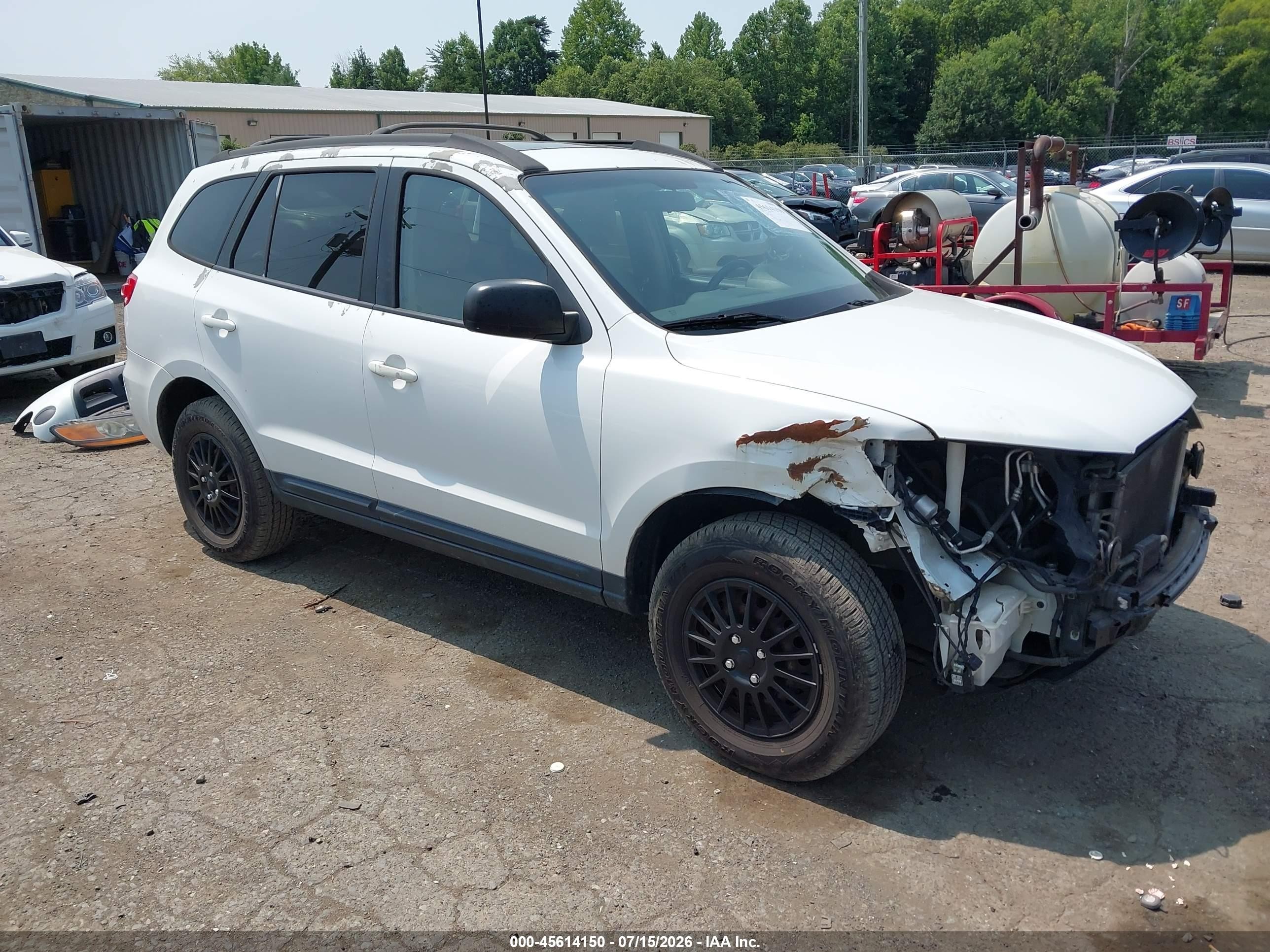 2009 Hyundai Santa Fe Gls White vin: 5NMSG73D99H315128
