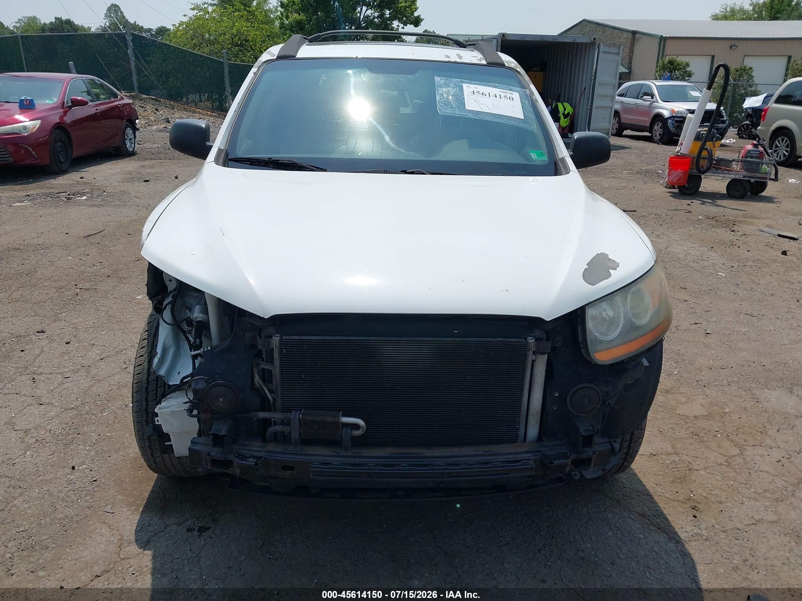 2009 Hyundai Santa Fe Gls White vin: 5NMSG73D99H315128