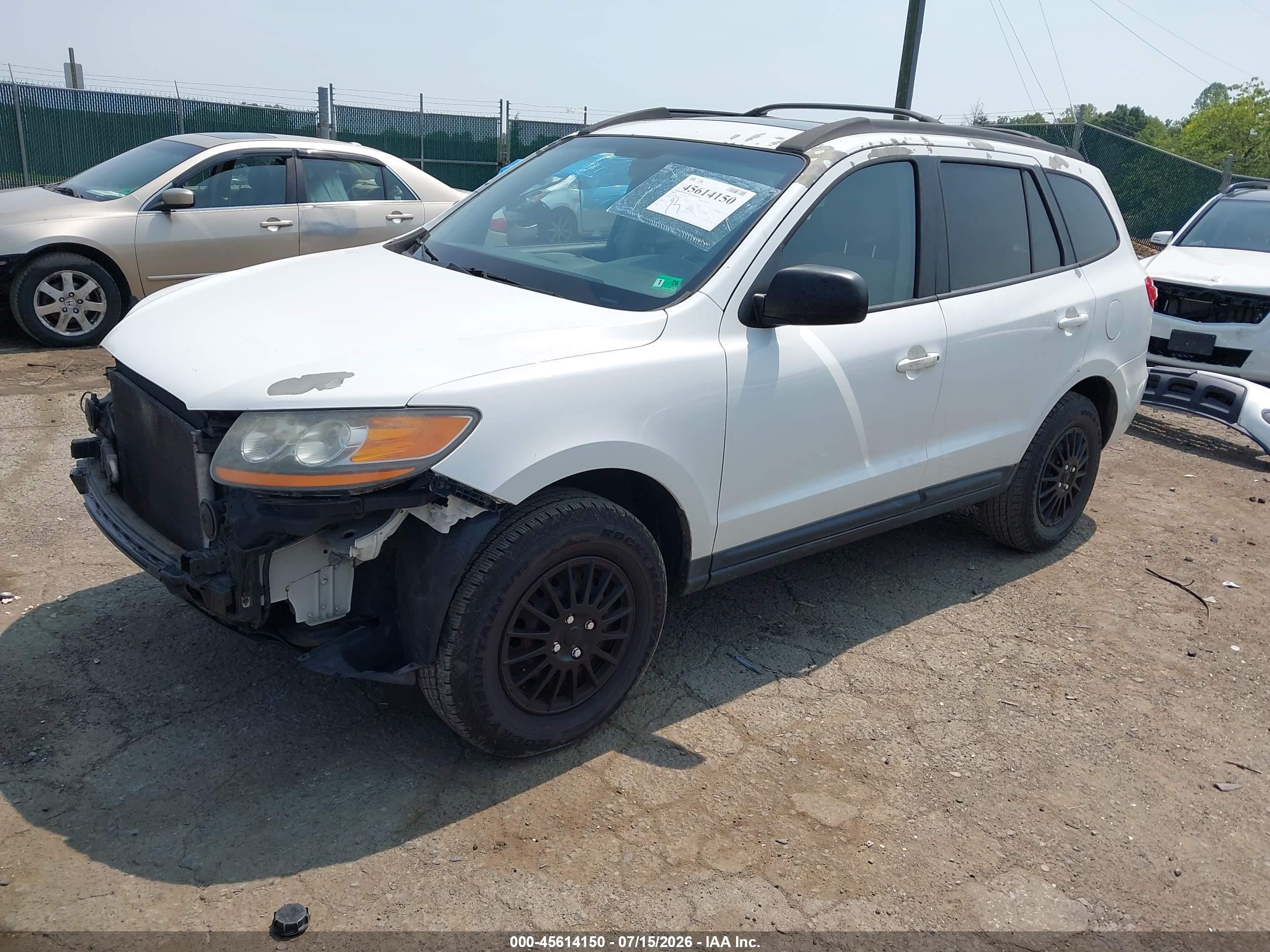 2009 Hyundai Santa Fe Gls White vin: 5NMSG73D99H315128