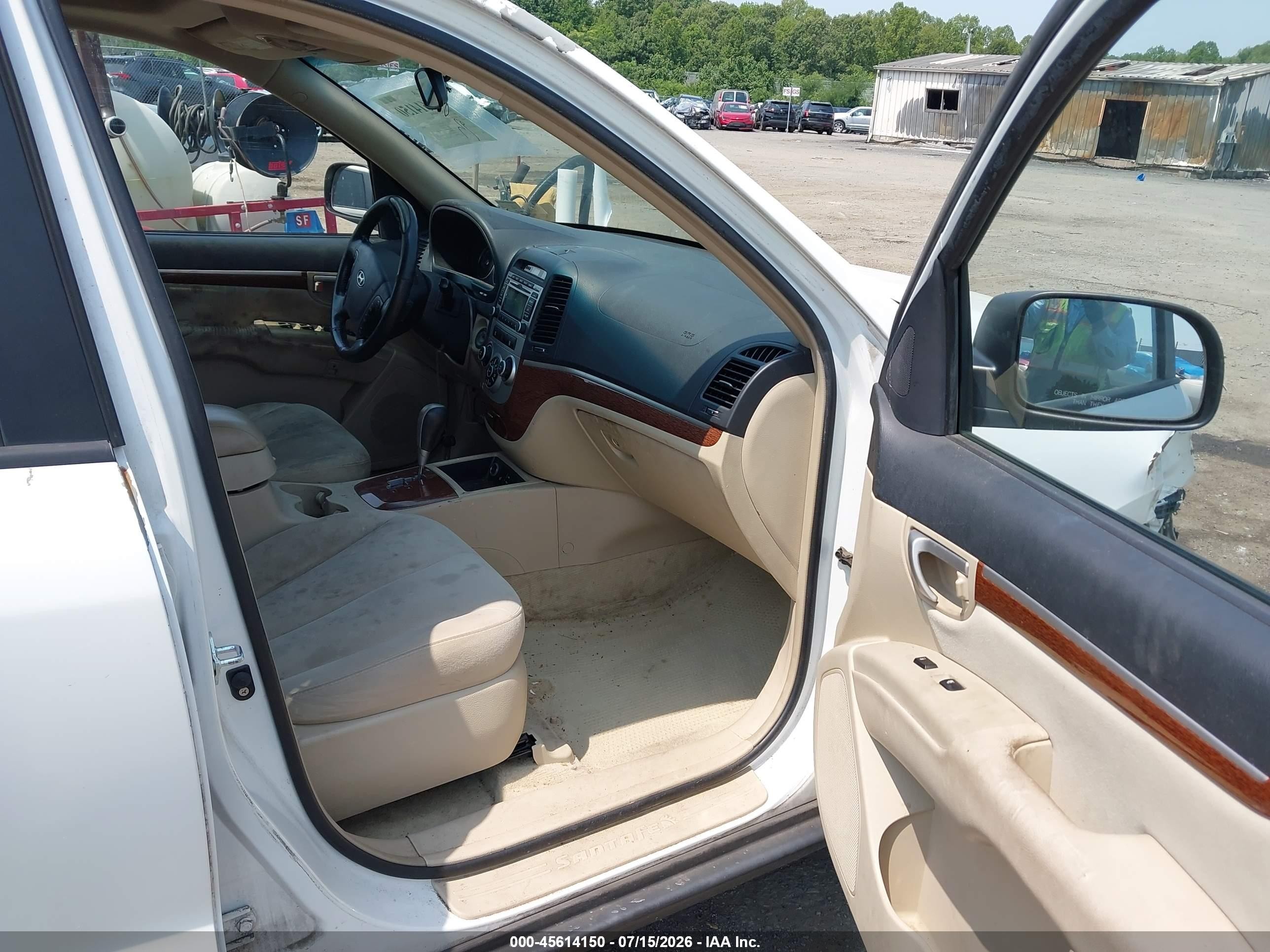 2009 Hyundai Santa Fe Gls White vin: 5NMSG73D99H315128