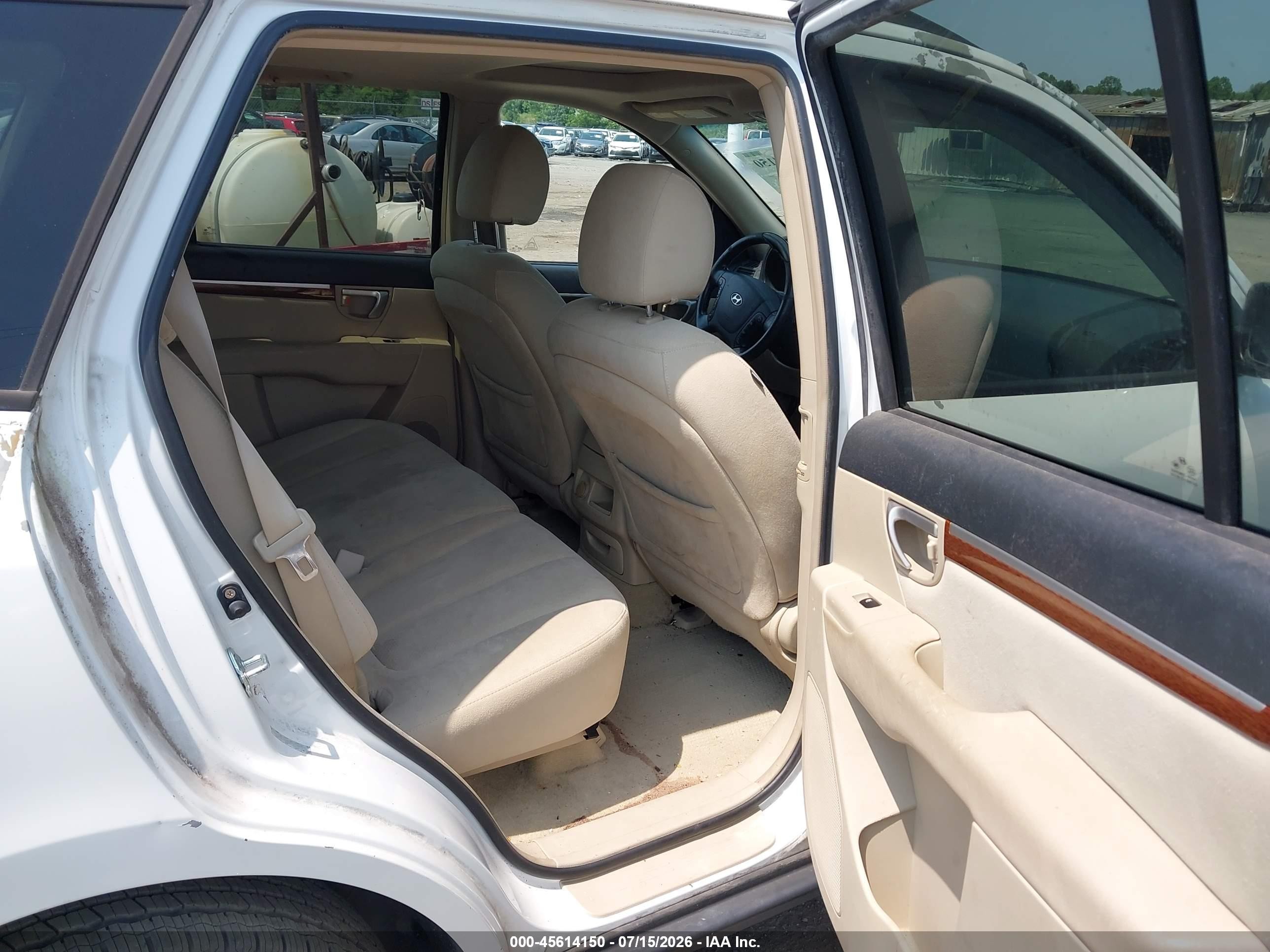 2009 Hyundai Santa Fe Gls White vin: 5NMSG73D99H315128