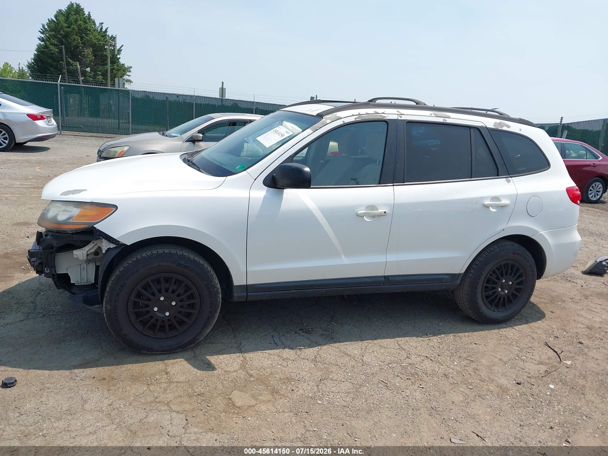 2009 Hyundai Santa Fe Gls White vin: 5NMSG73D99H315128