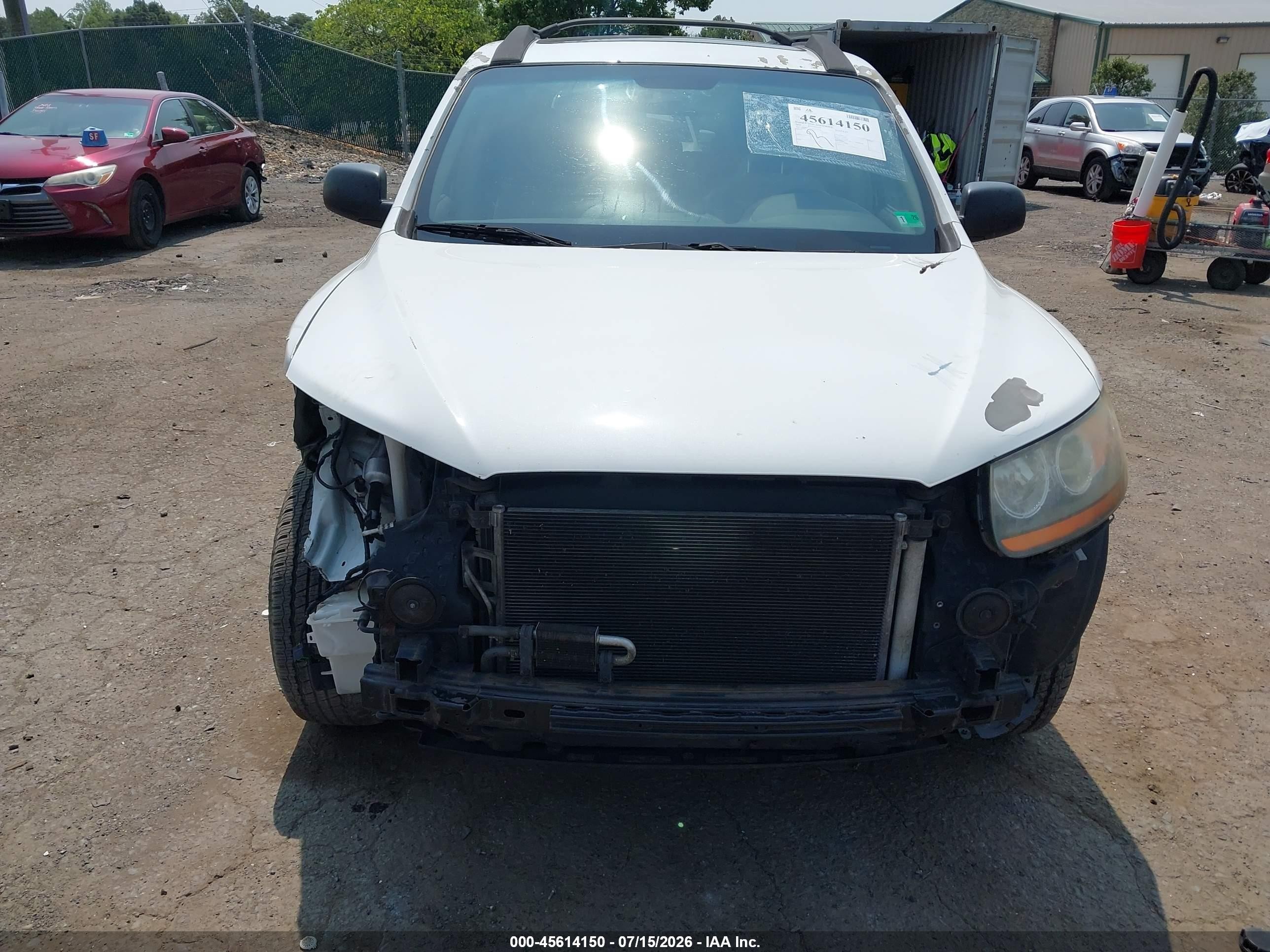 2009 Hyundai Santa Fe Gls White vin: 5NMSG73D99H315128