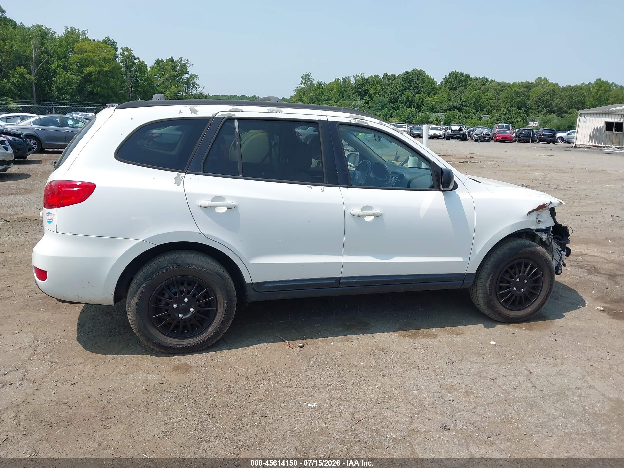 2009 Hyundai Santa Fe Gls White vin: 5NMSG73D99H315128