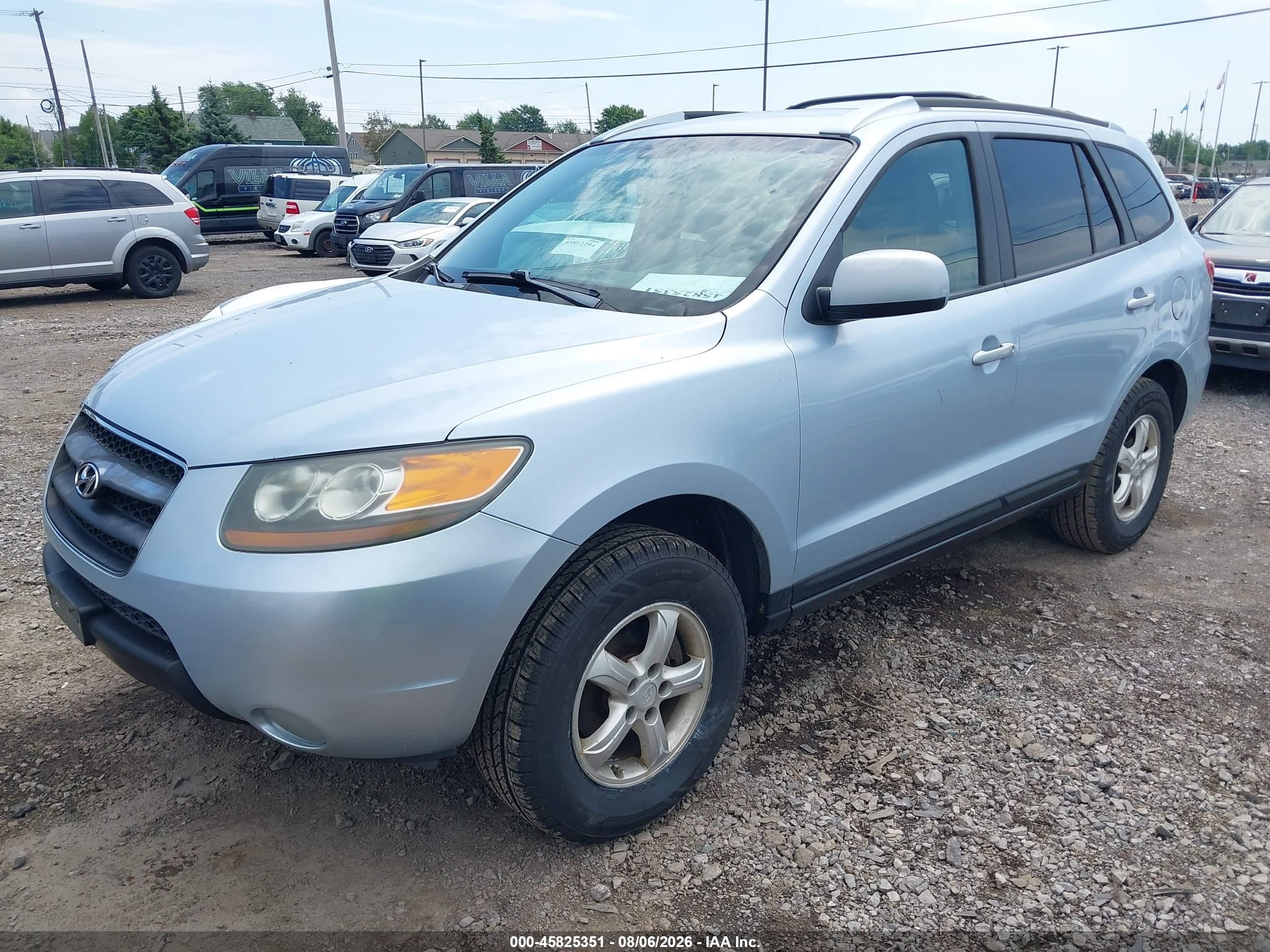 2007 Hyundai Santa Fe Gls Синий vin: 5NMSG73DX7H084138