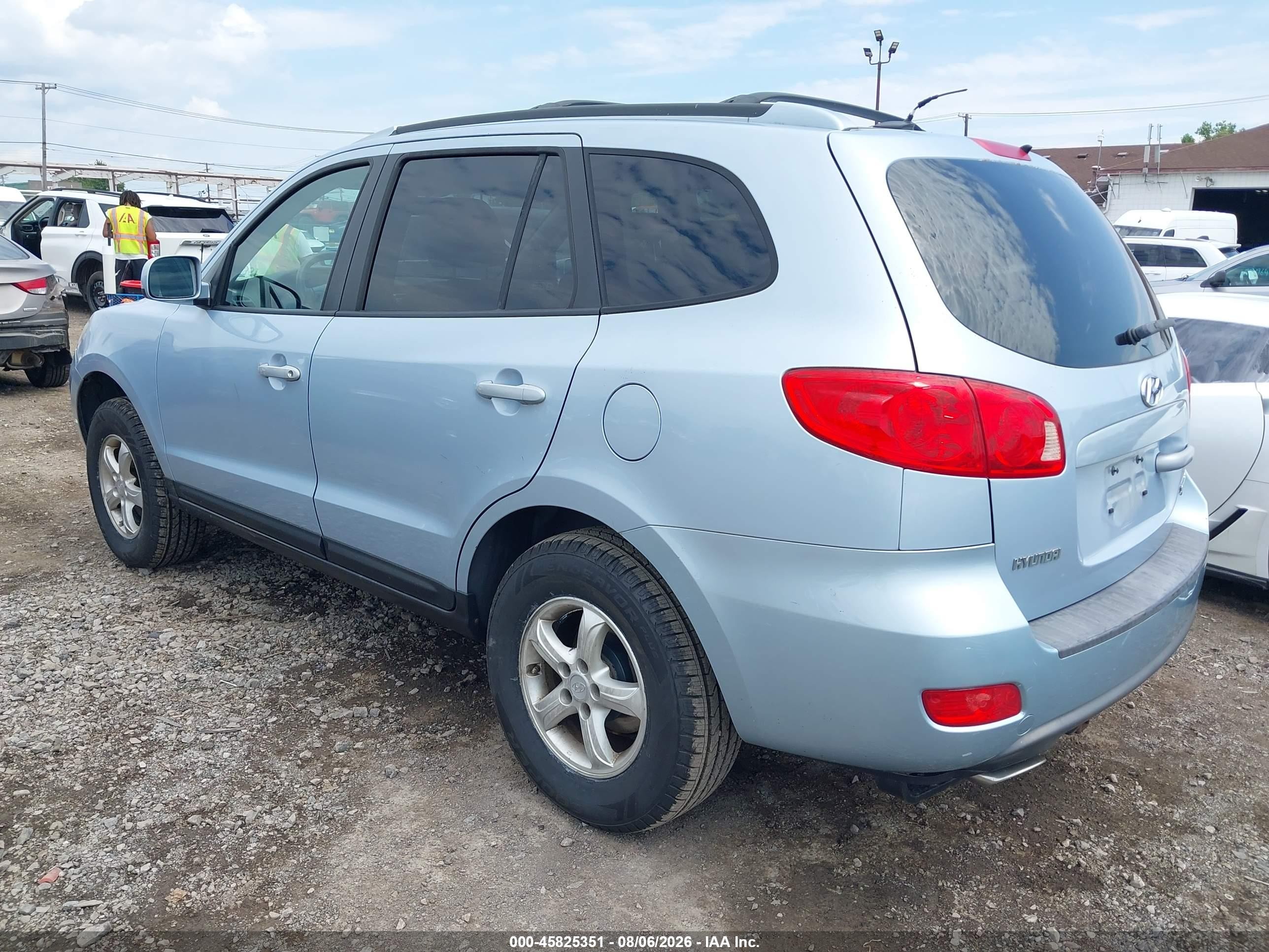 2007 Hyundai Santa Fe Gls Синий vin: 5NMSG73DX7H084138