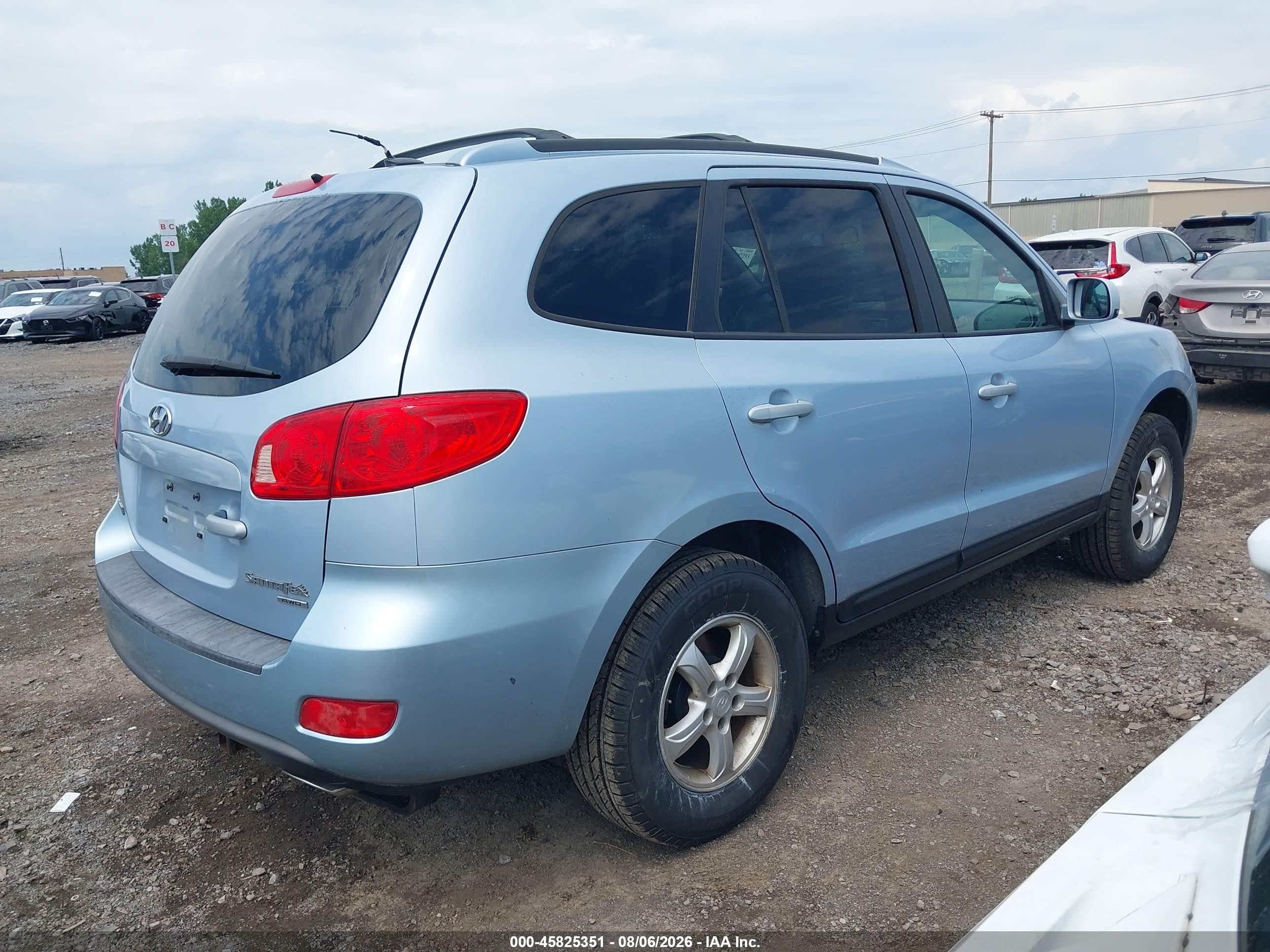 2007 Hyundai Santa Fe Gls Синий vin: 5NMSG73DX7H084138
