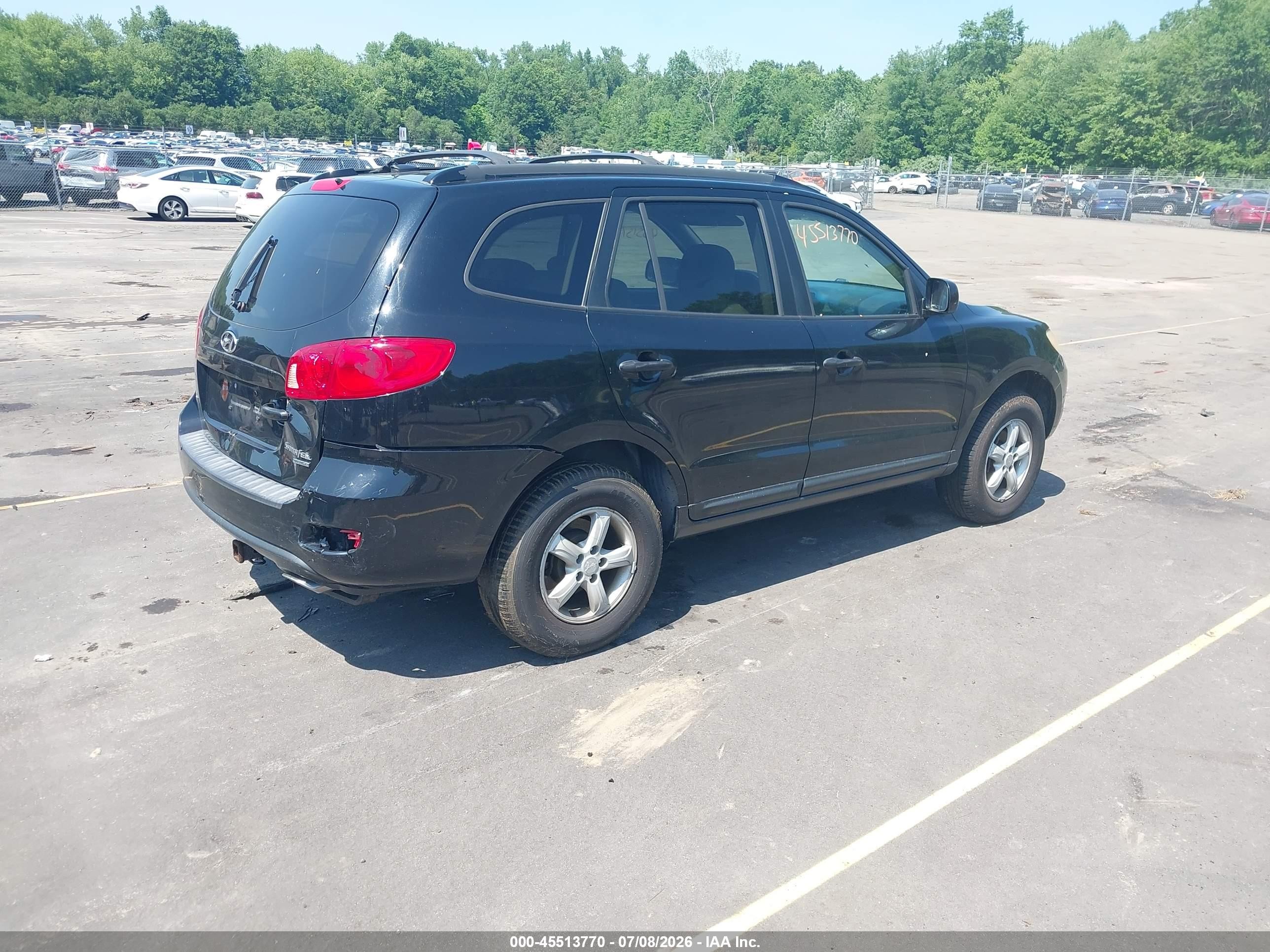 2007 Hyundai Santa Fe Gls Black vin: 5NMSG73DX7H106414
