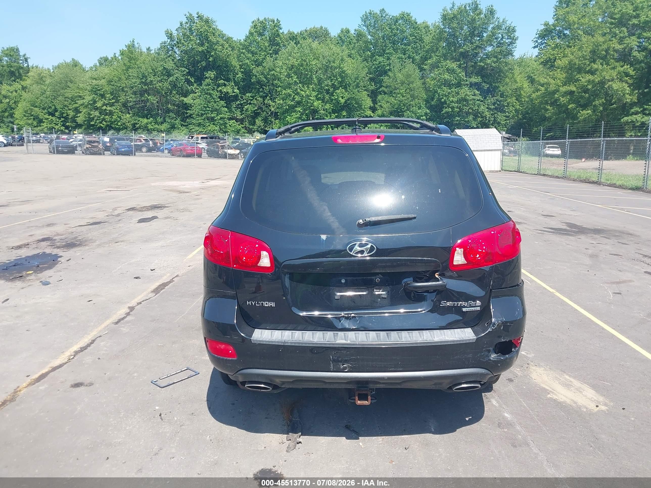 2007 Hyundai Santa Fe Gls Black vin: 5NMSG73DX7H106414