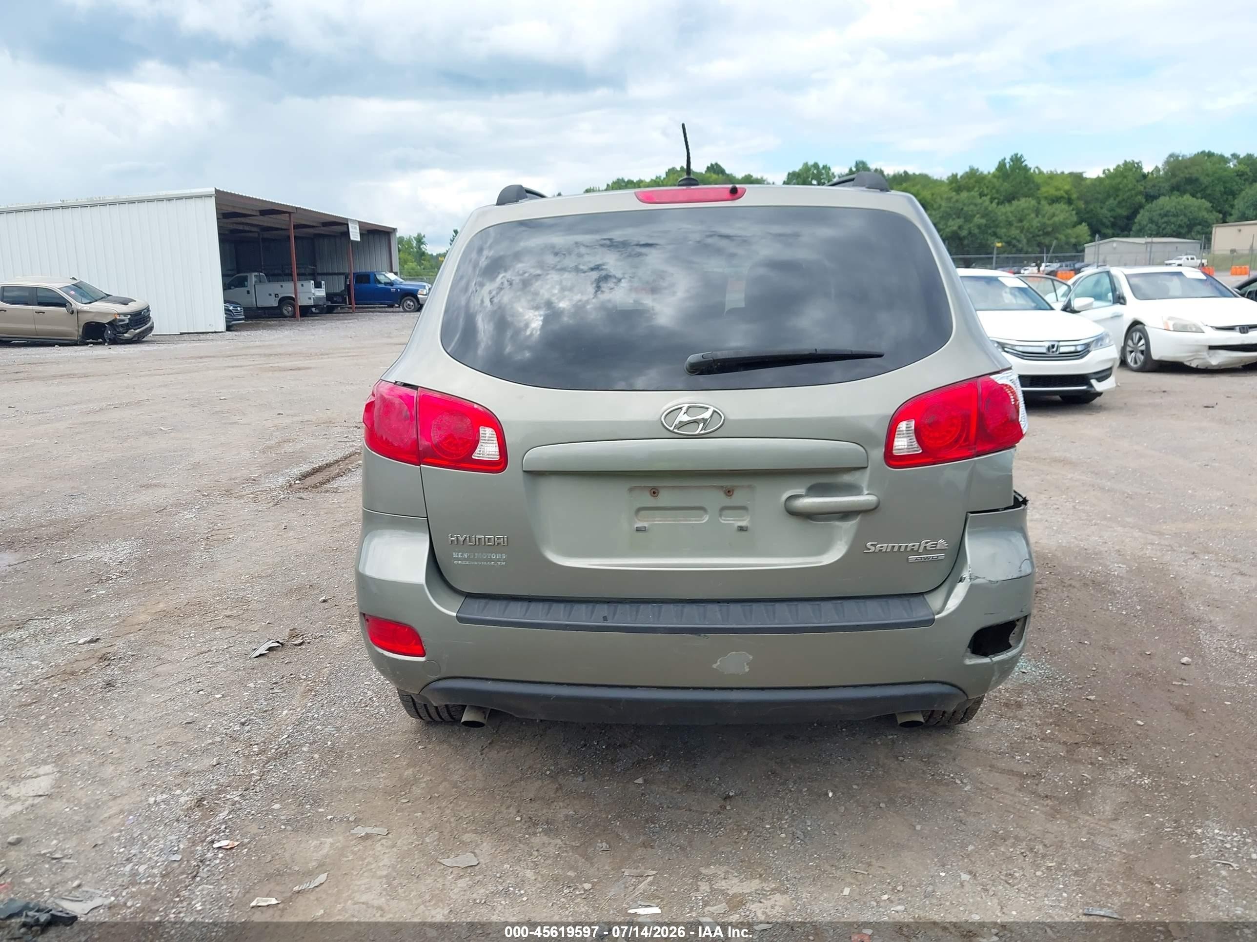 2008 Hyundai Santa Fe Gls Gray vin: 5NMSG73DX8H142167