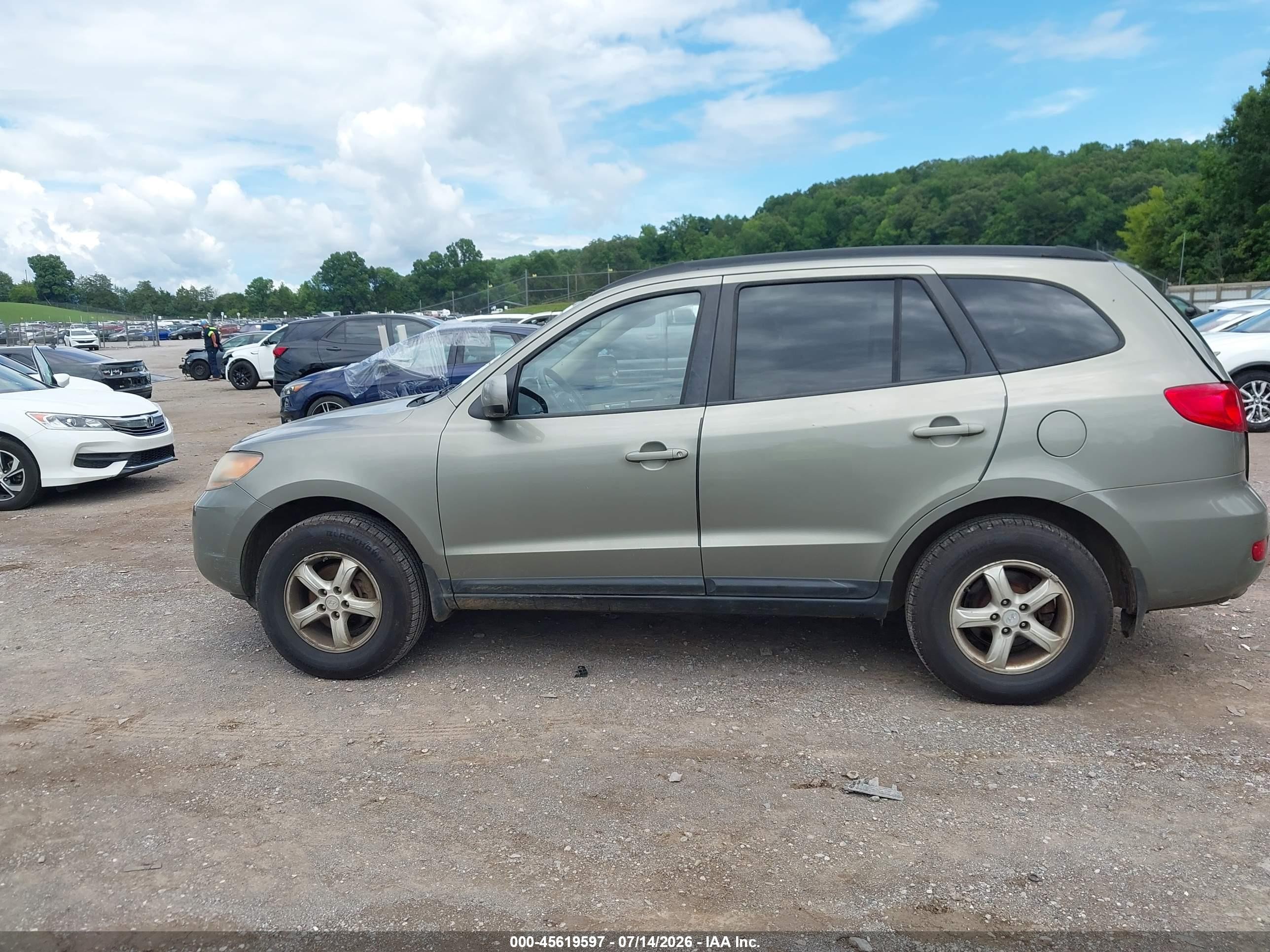2008 Hyundai Santa Fe Gls Gray vin: 5NMSG73DX8H142167