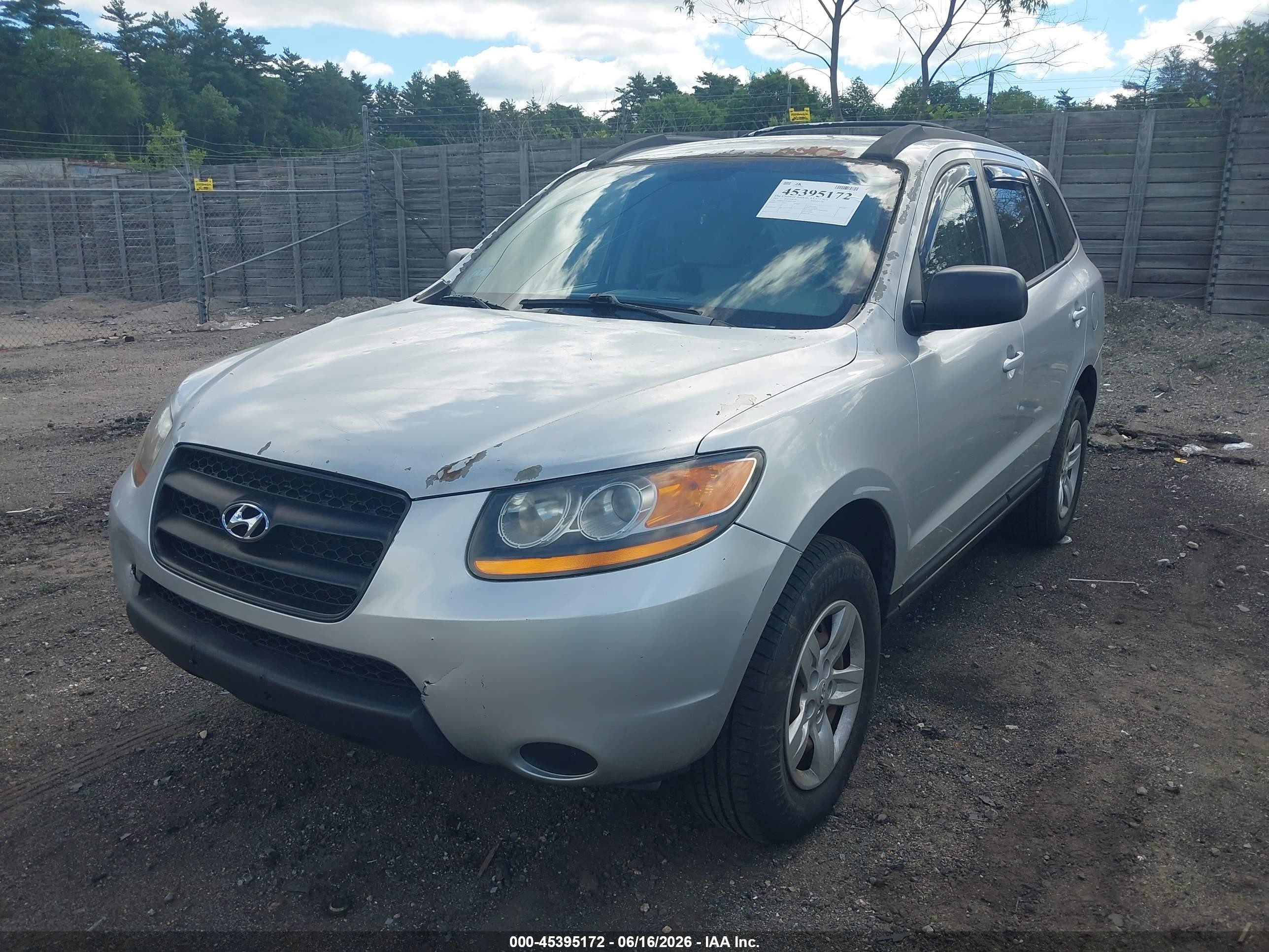 2009 Hyundai Santa Fe Gls Серебряный vin: 5NMSG73DX9H232890