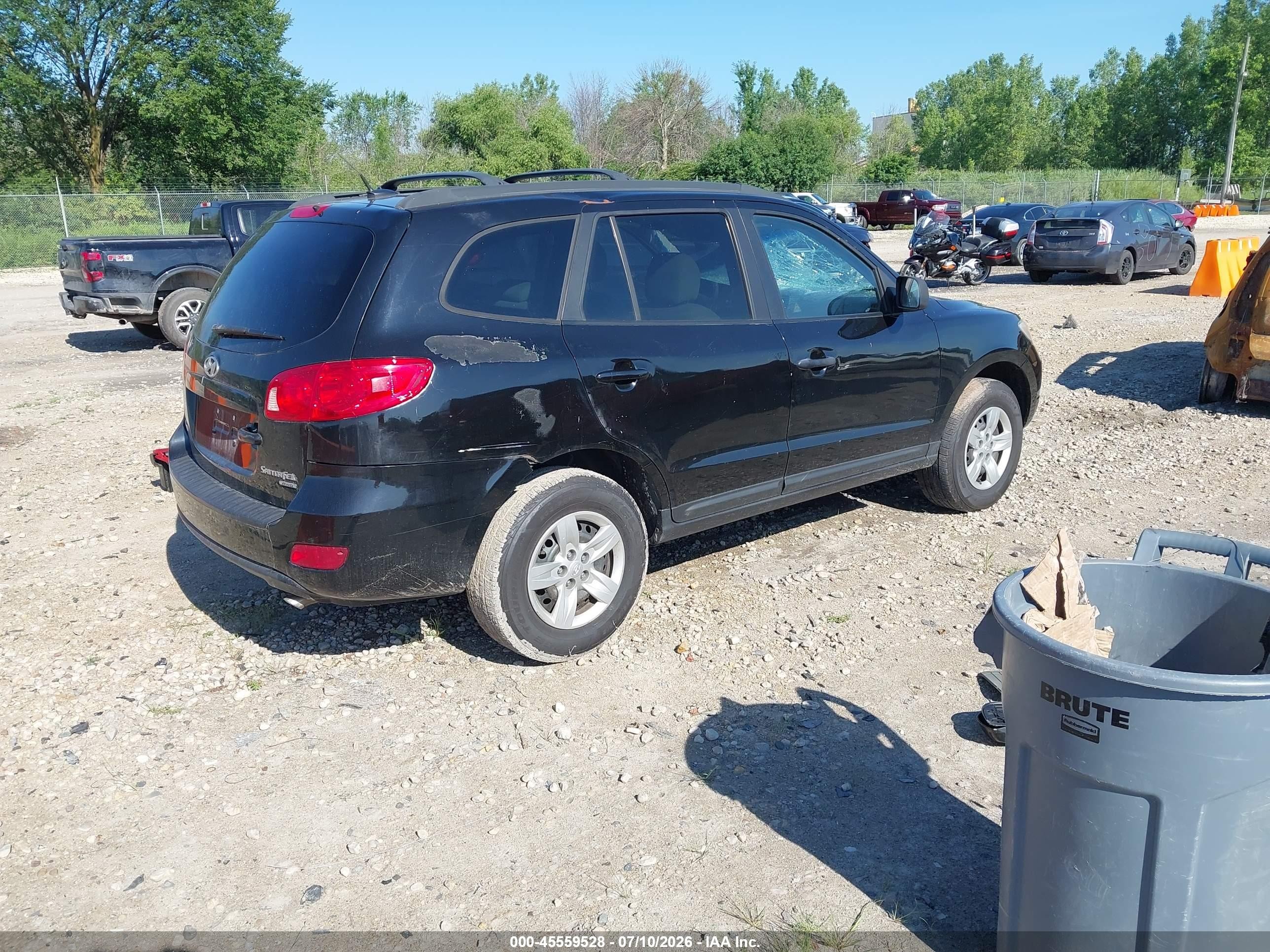 2009 Hyundai Santa Fe Gls Black vin: 5NMSG73DX9H318314