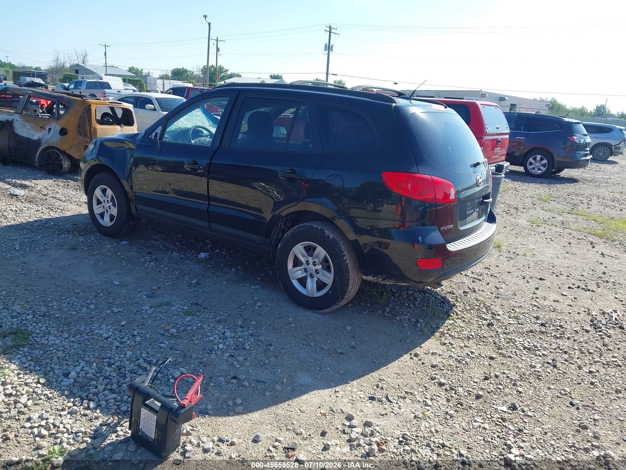 2009 Hyundai Santa Fe Gls Black vin: 5NMSG73DX9H318314
