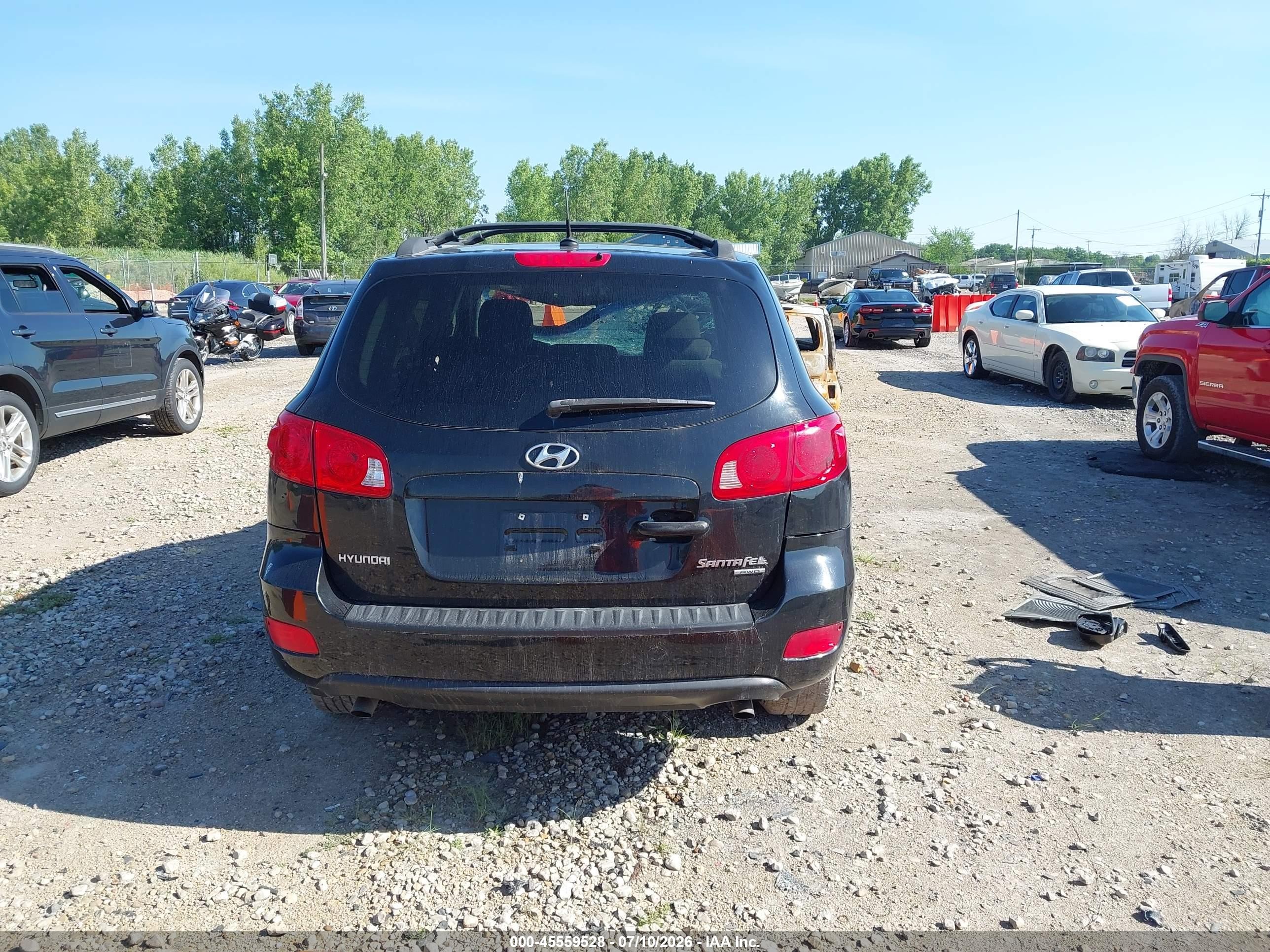 2009 Hyundai Santa Fe Gls Black vin: 5NMSG73DX9H318314