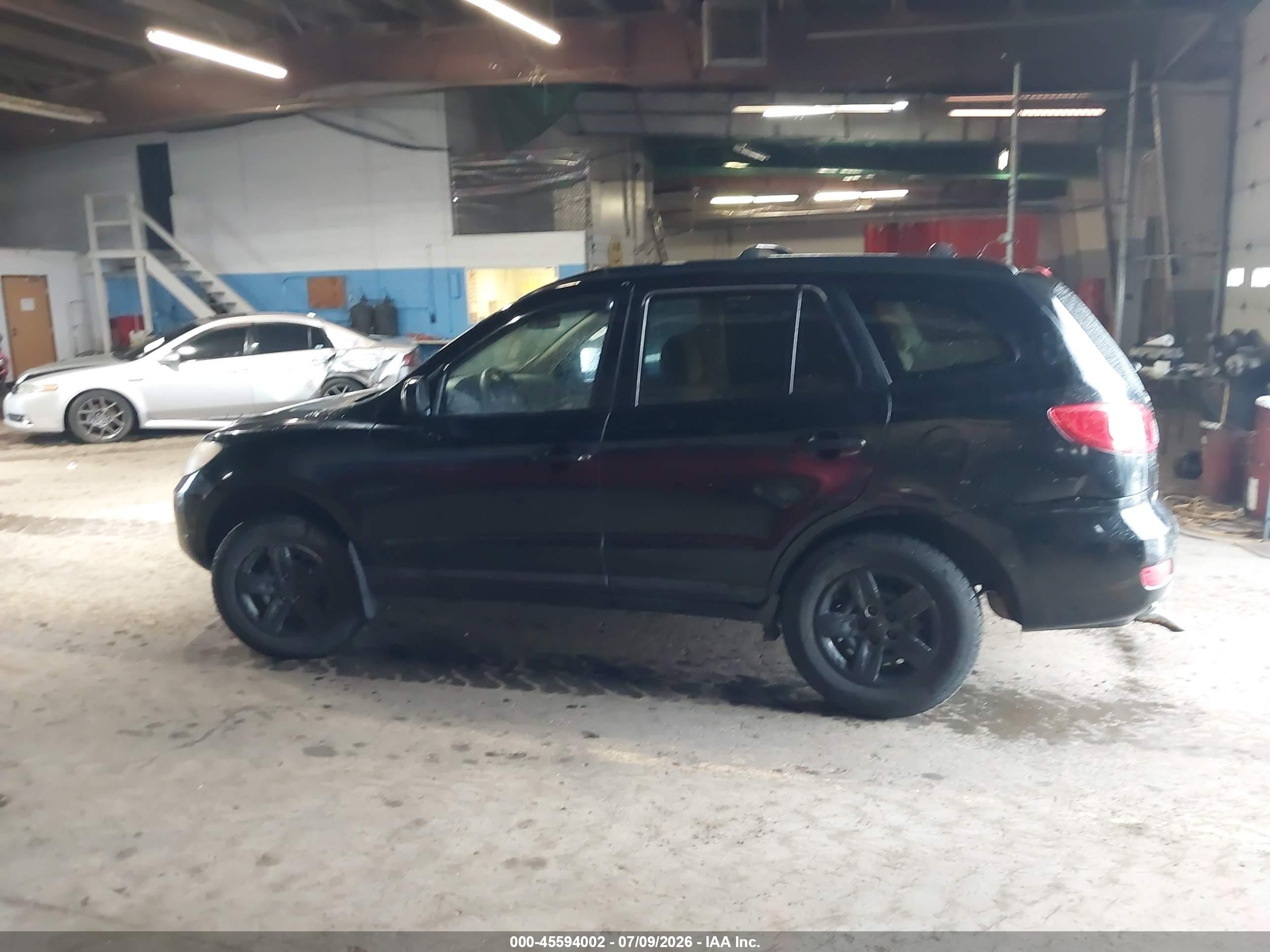 2009 Hyundai Santa Fe Gls Black vin: 5NMSG73DX9H325313
