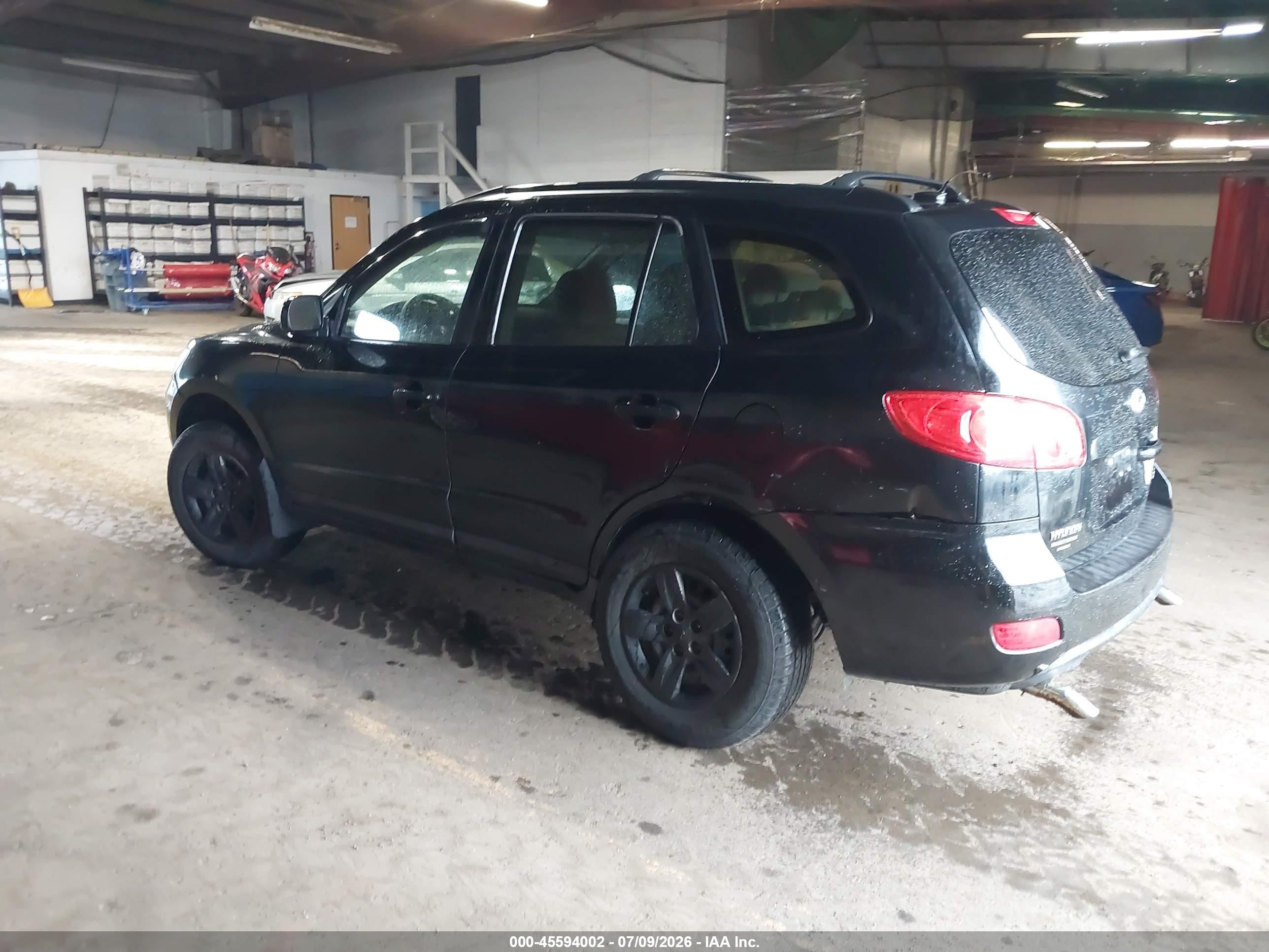 2009 Hyundai Santa Fe Gls Black vin: 5NMSG73DX9H325313