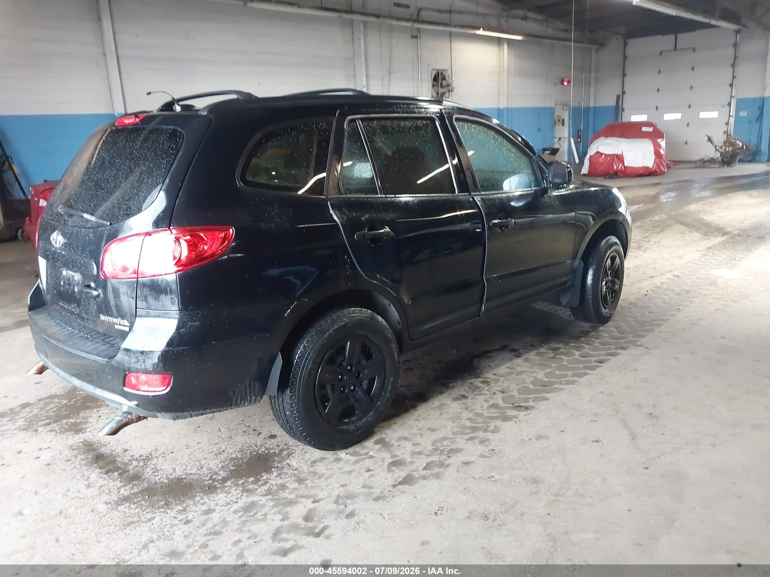 2009 Hyundai Santa Fe Gls Black vin: 5NMSG73DX9H325313