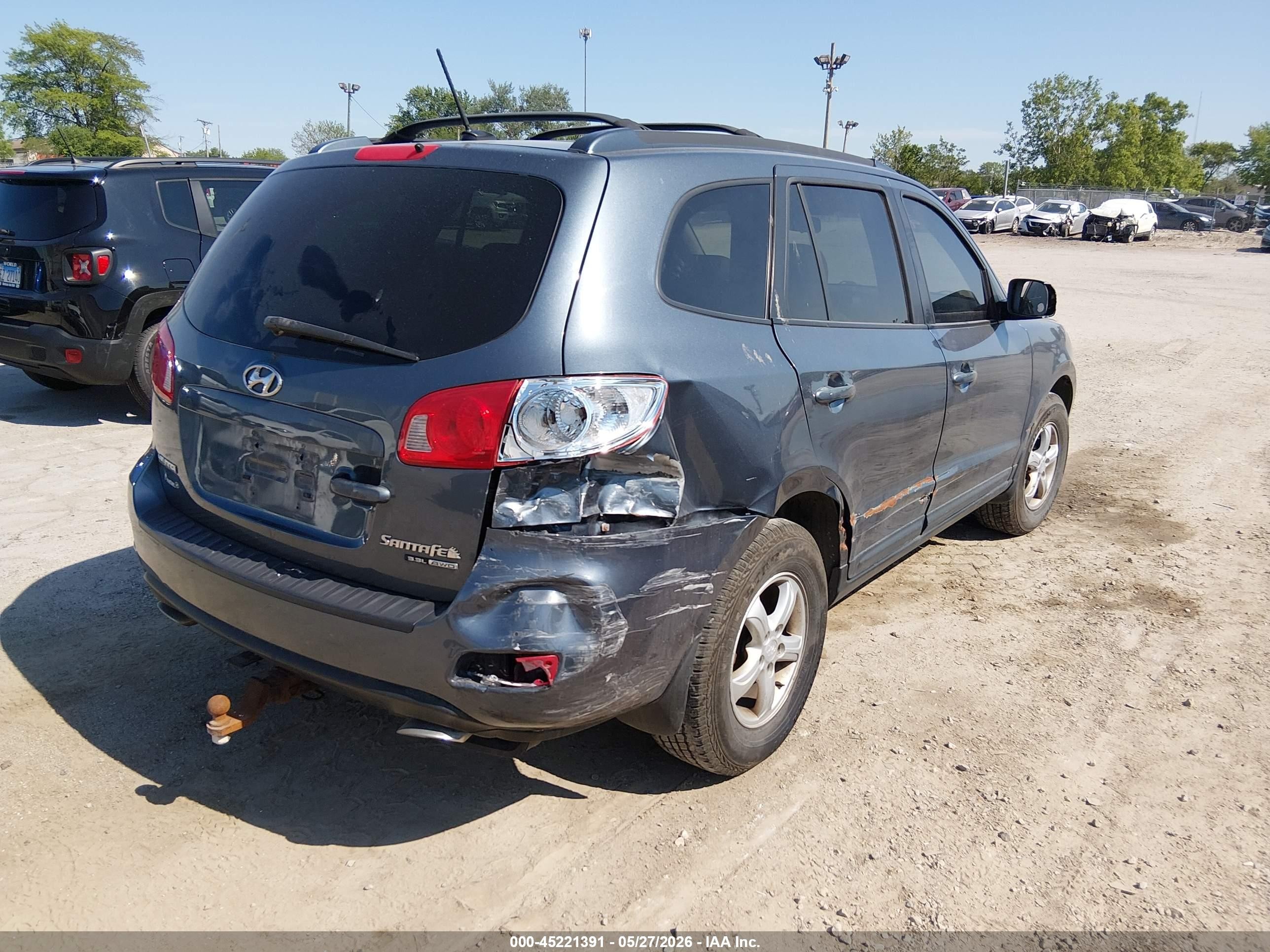 2008 Hyundai Santa Fe Se Blue vin: 5NMSG73E98H222830