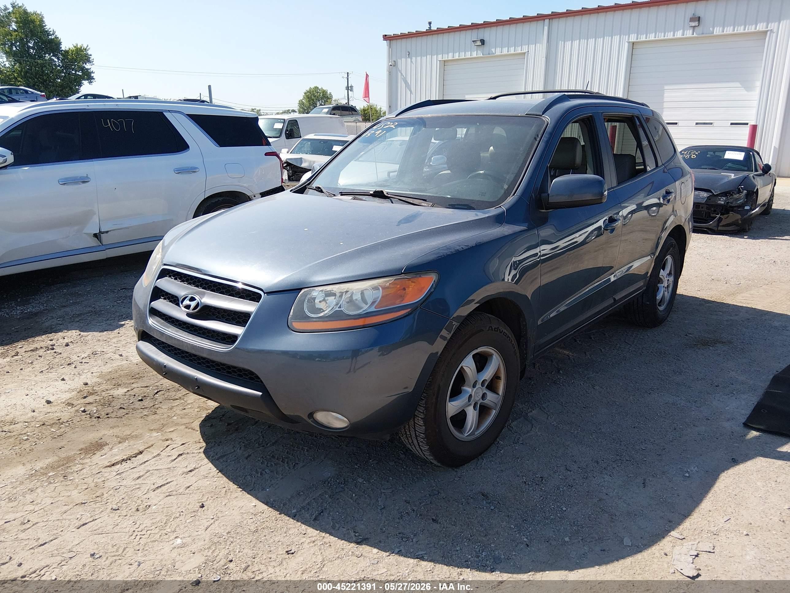 2008 Hyundai Santa Fe Se Blue vin: 5NMSG73E98H222830