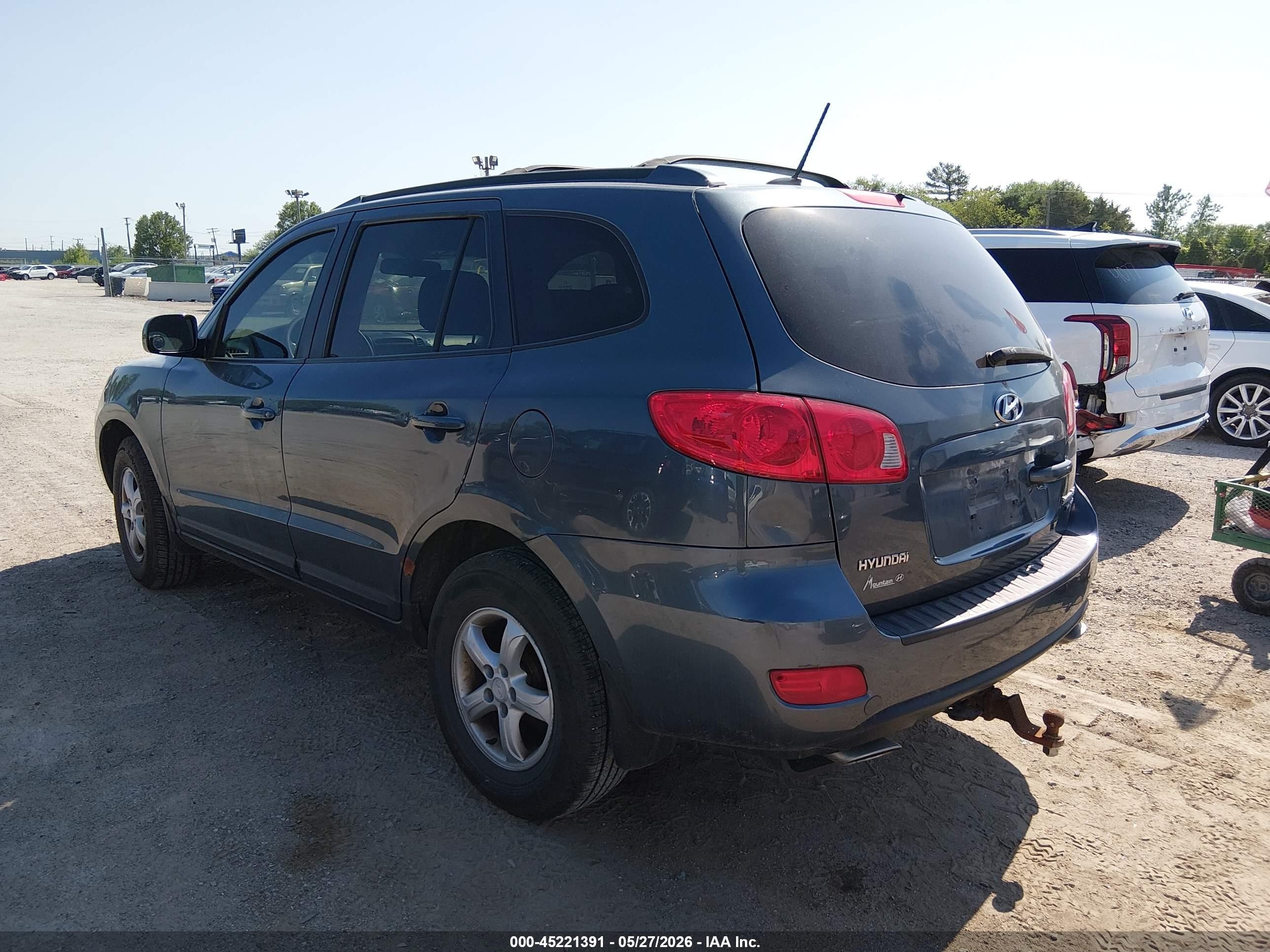 2008 Hyundai Santa Fe Se Blue vin: 5NMSG73E98H222830