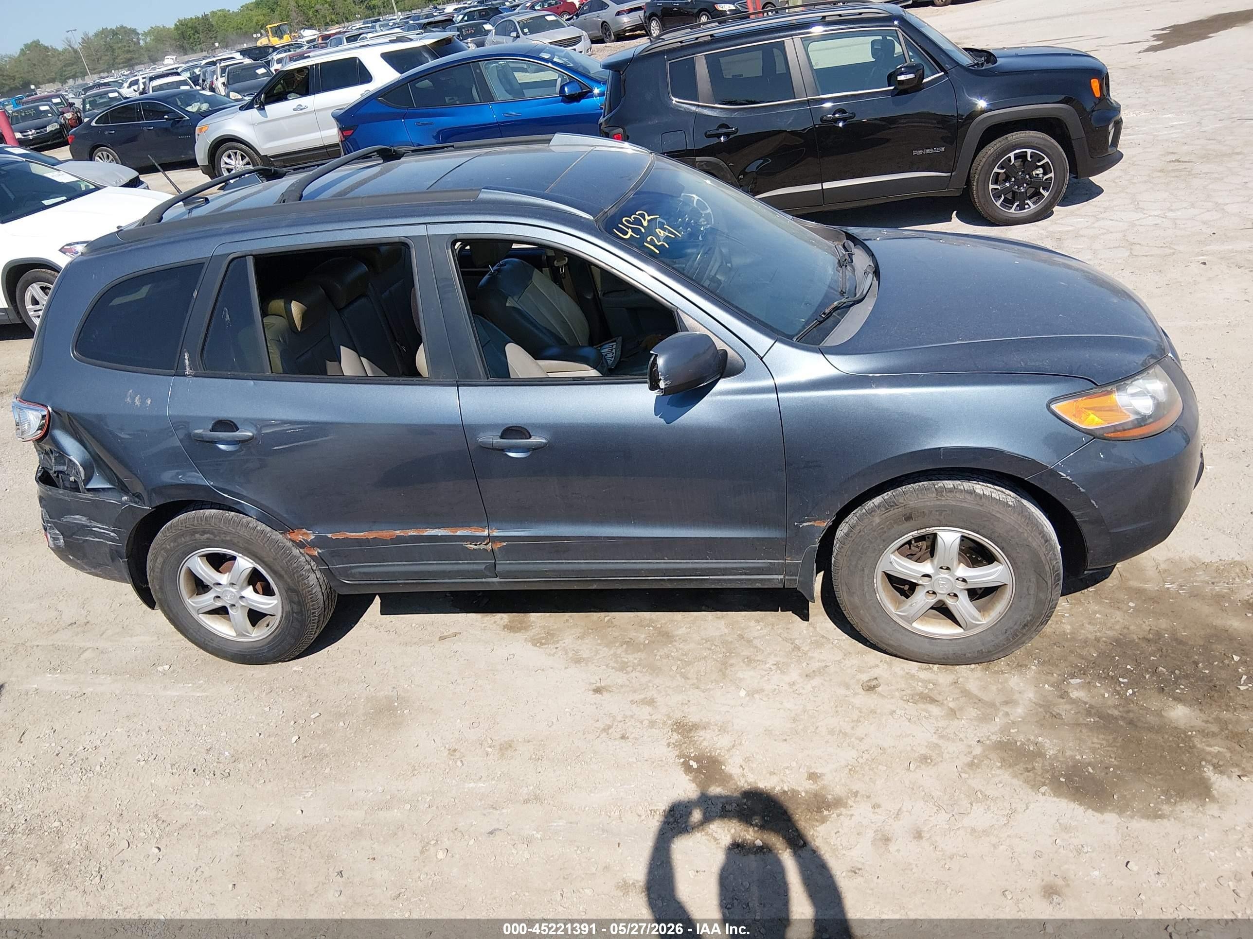 2008 Hyundai Santa Fe Se Blue vin: 5NMSG73E98H222830