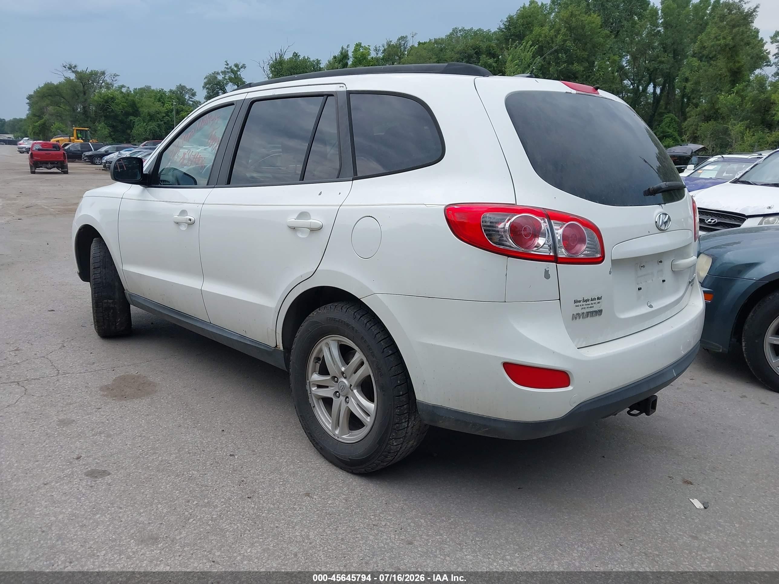 2010 Hyundai Santa Fe Gls White vin: 5NMSGDAB1AH367406