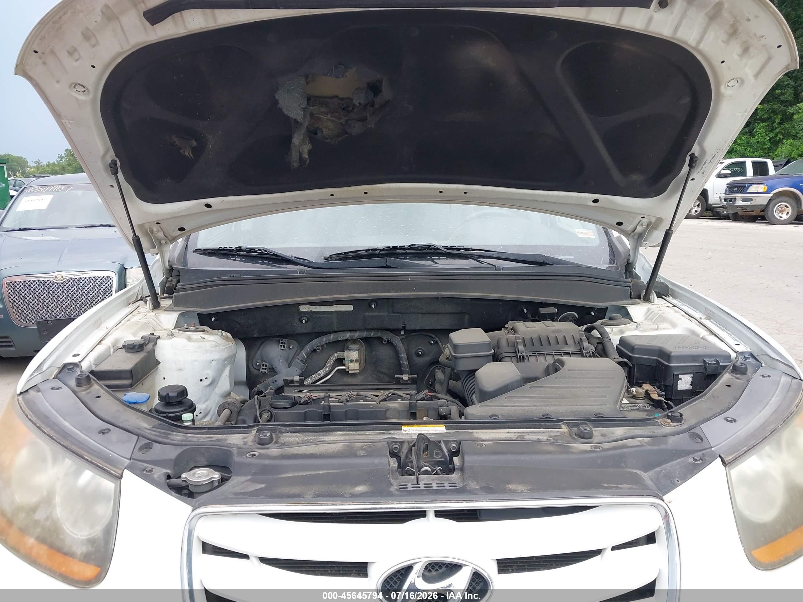 2010 Hyundai Santa Fe Gls White vin: 5NMSGDAB1AH367406