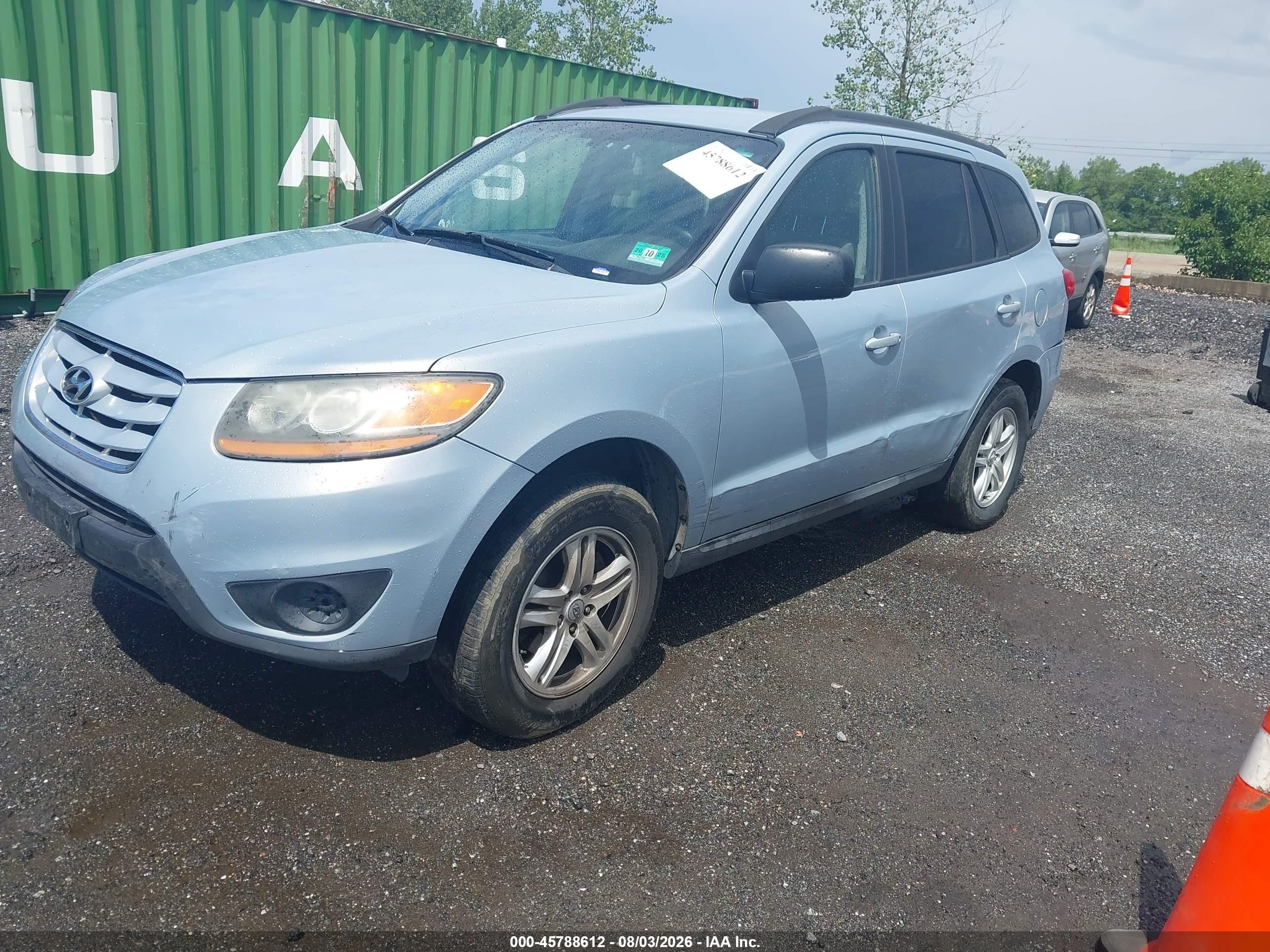 2010 Hyundai Santa Fe Gls Light Blue vin: 5NMSGDAB1AH373464