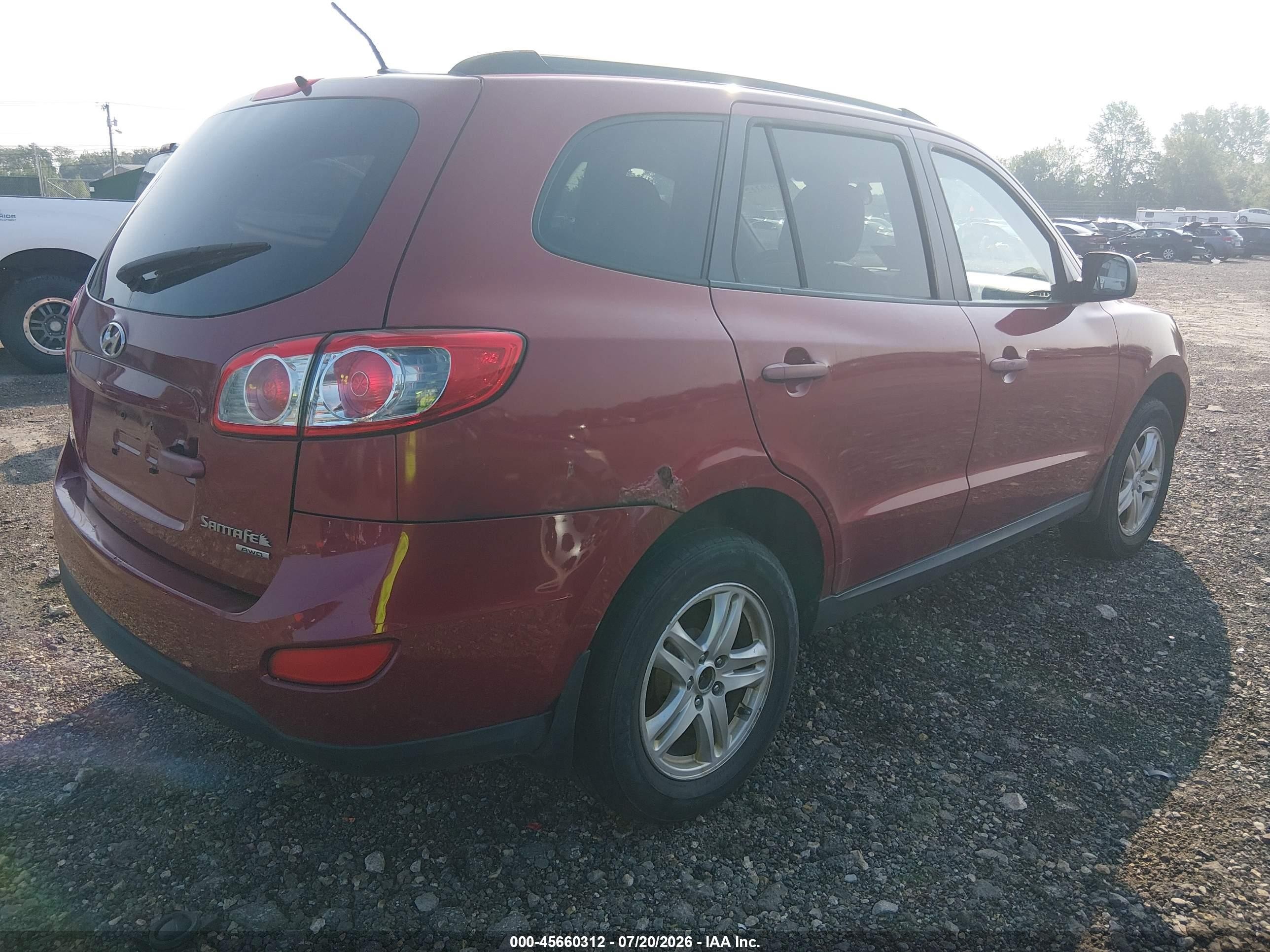 2010 Hyundai Santa Fe Gls Red vin: 5NMSGDAB1AH404261