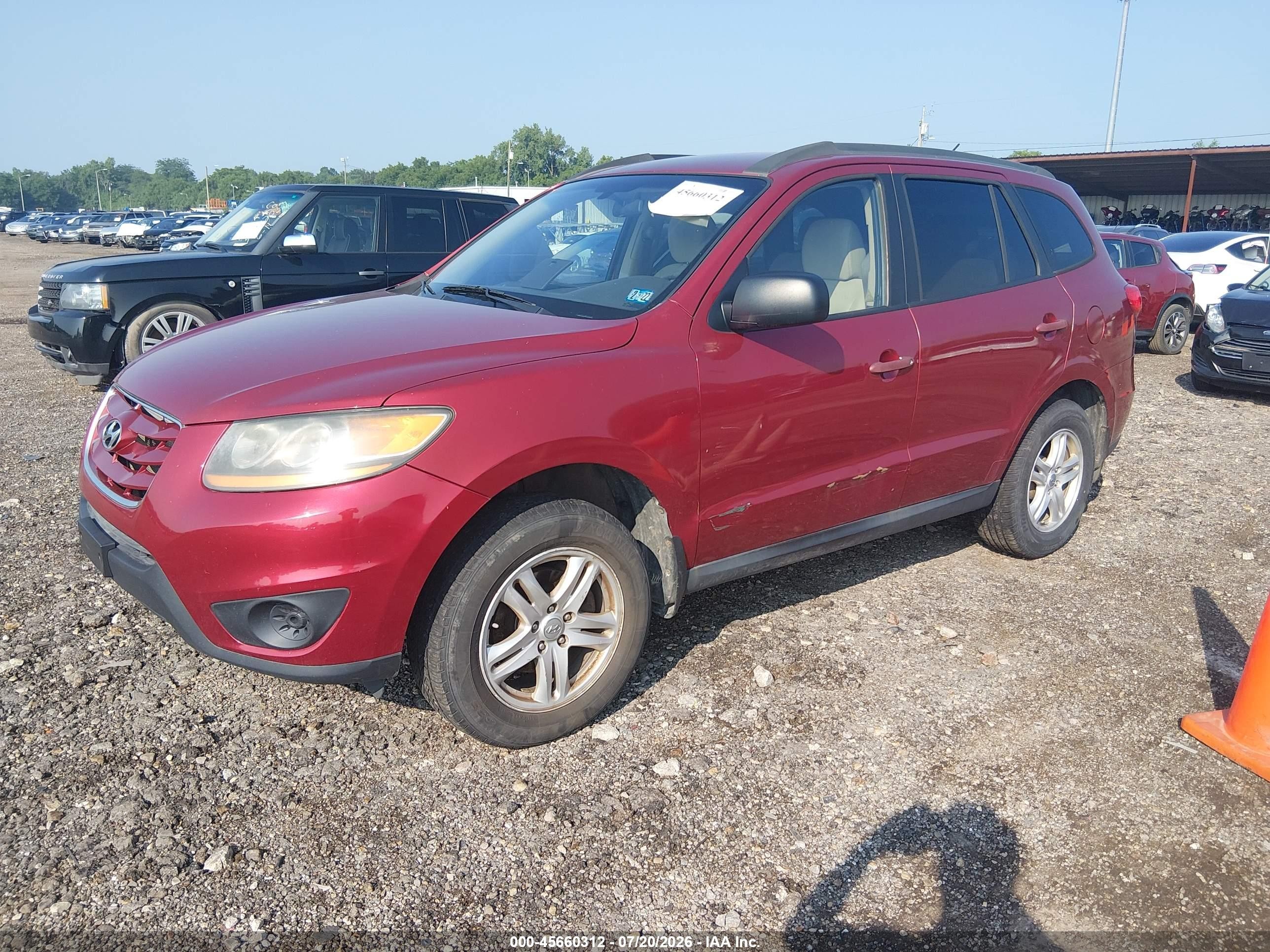2010 Hyundai Santa Fe Gls Red vin: 5NMSGDAB1AH404261