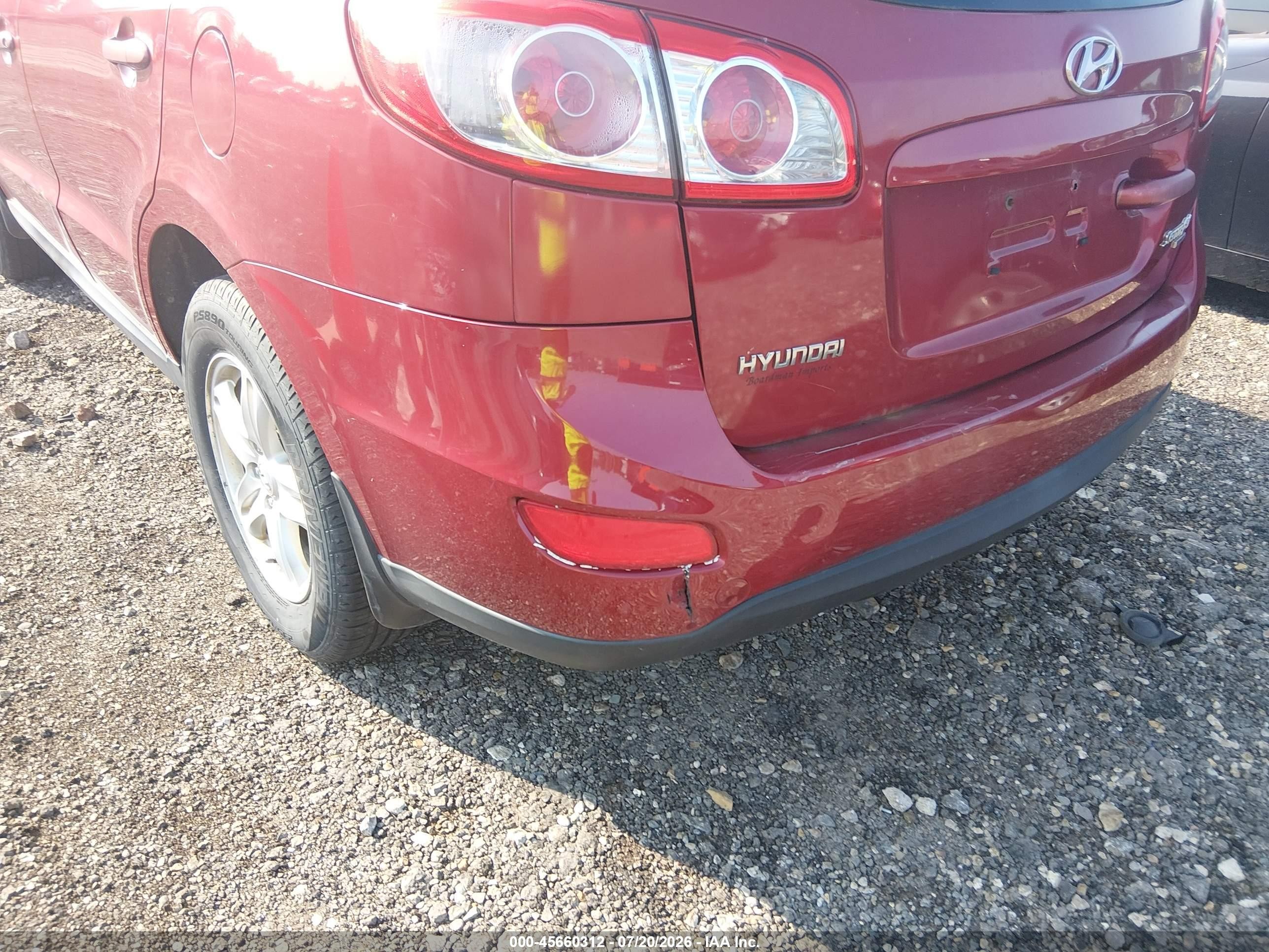 2010 Hyundai Santa Fe Gls Red vin: 5NMSGDAB1AH404261