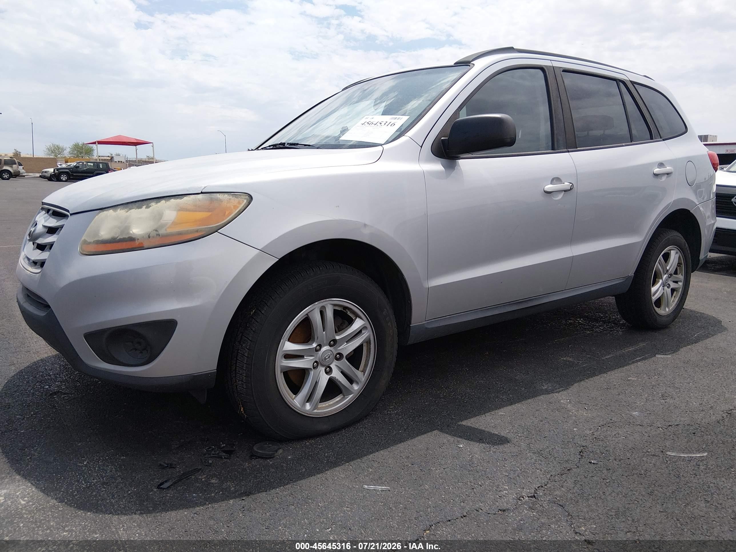 2010 Hyundai Santa Fe Gls Silver vin: 5NMSGDAB2AH349772