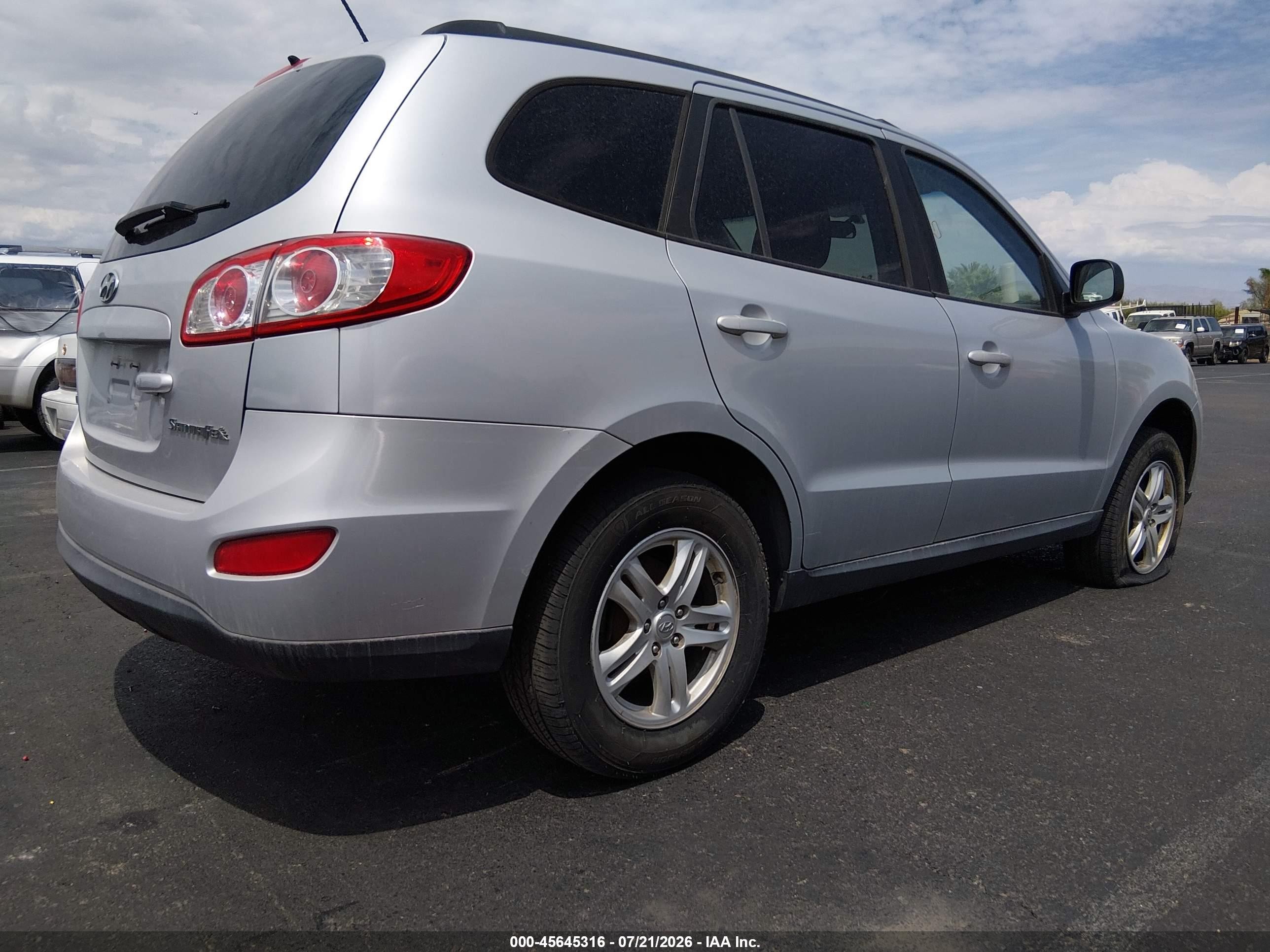 2010 Hyundai Santa Fe Gls Silver vin: 5NMSGDAB2AH349772