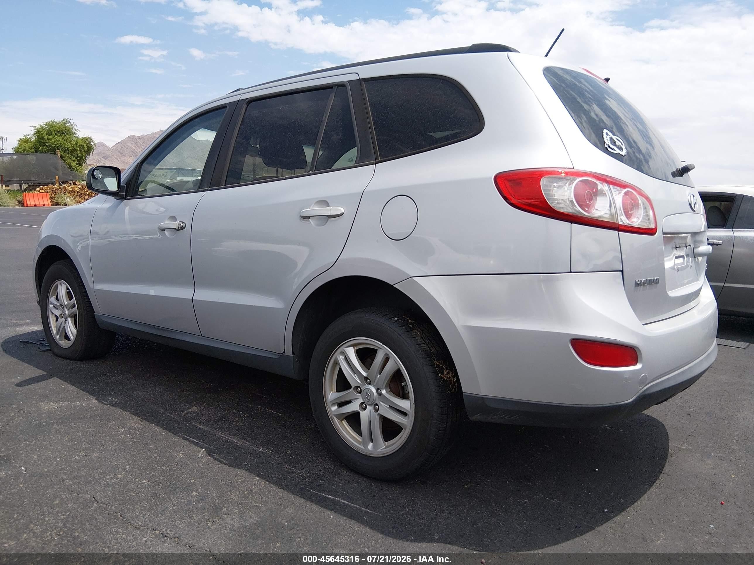 2010 Hyundai Santa Fe Gls Silver vin: 5NMSGDAB2AH349772