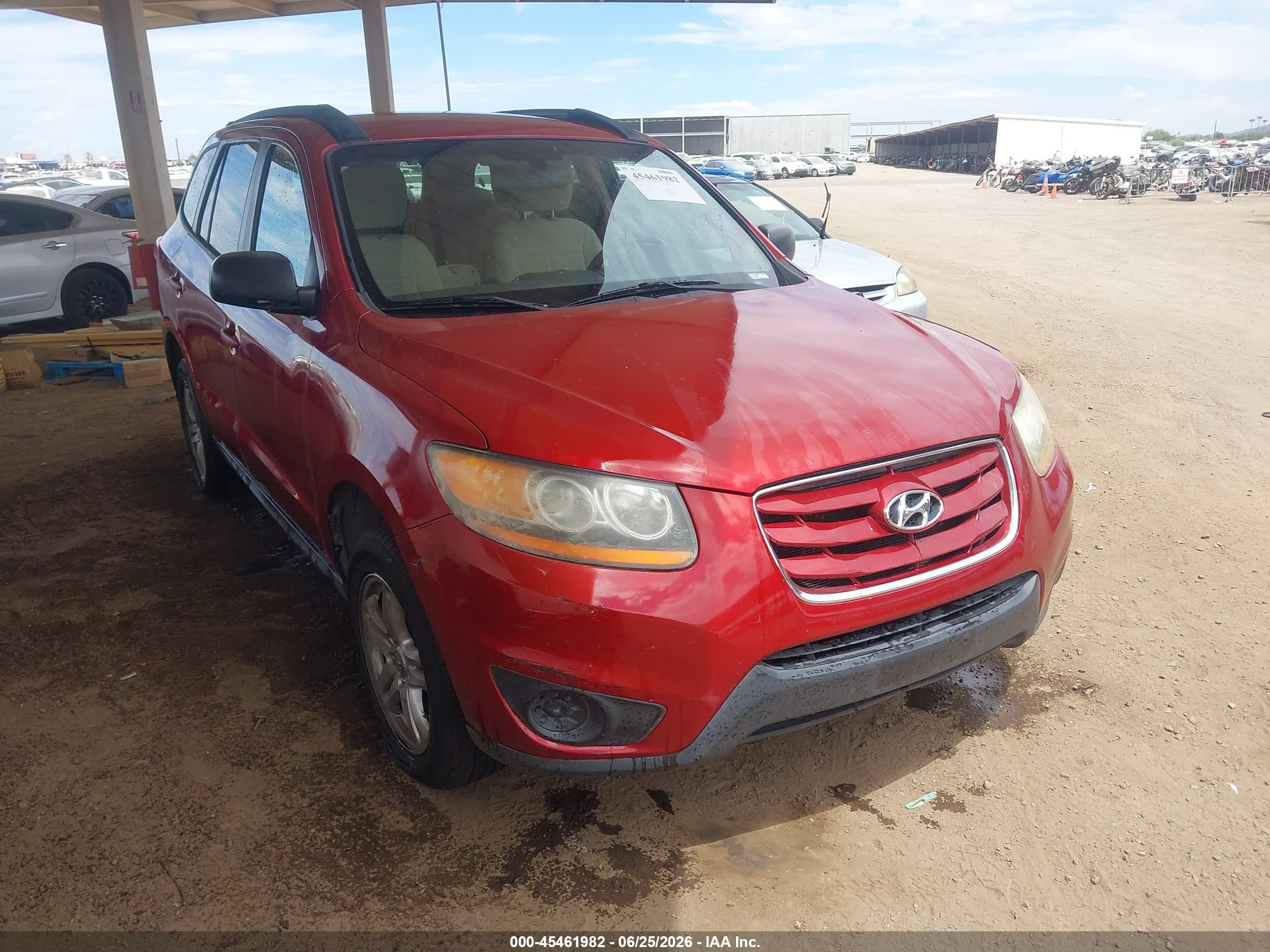 2010 Hyundai Santa Fe Gls Красный vin: 5NMSGDAB3AH377242