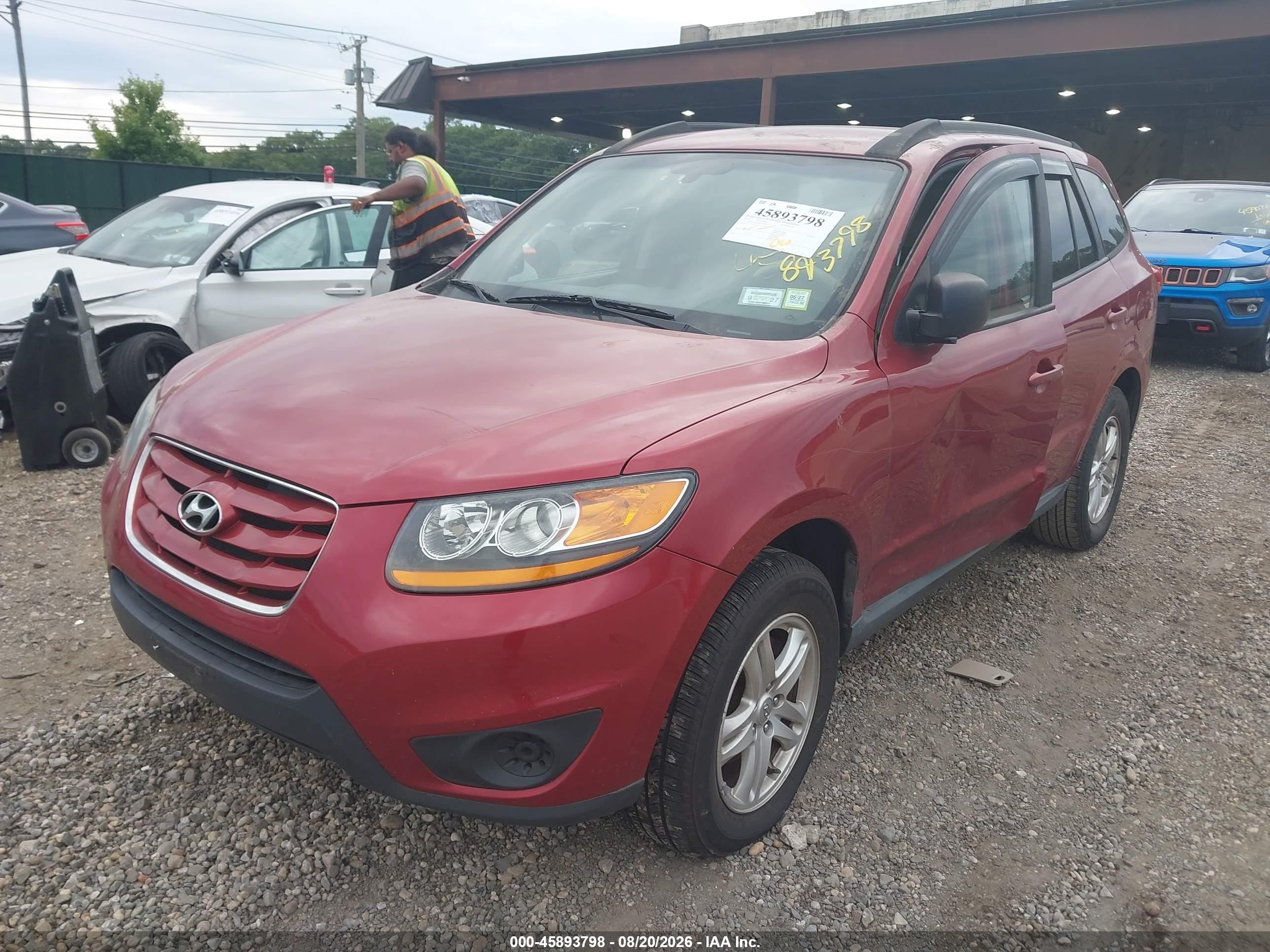 2010 Hyundai Santa Fe Gls Красный vin: 5NMSGDAB3AH379458