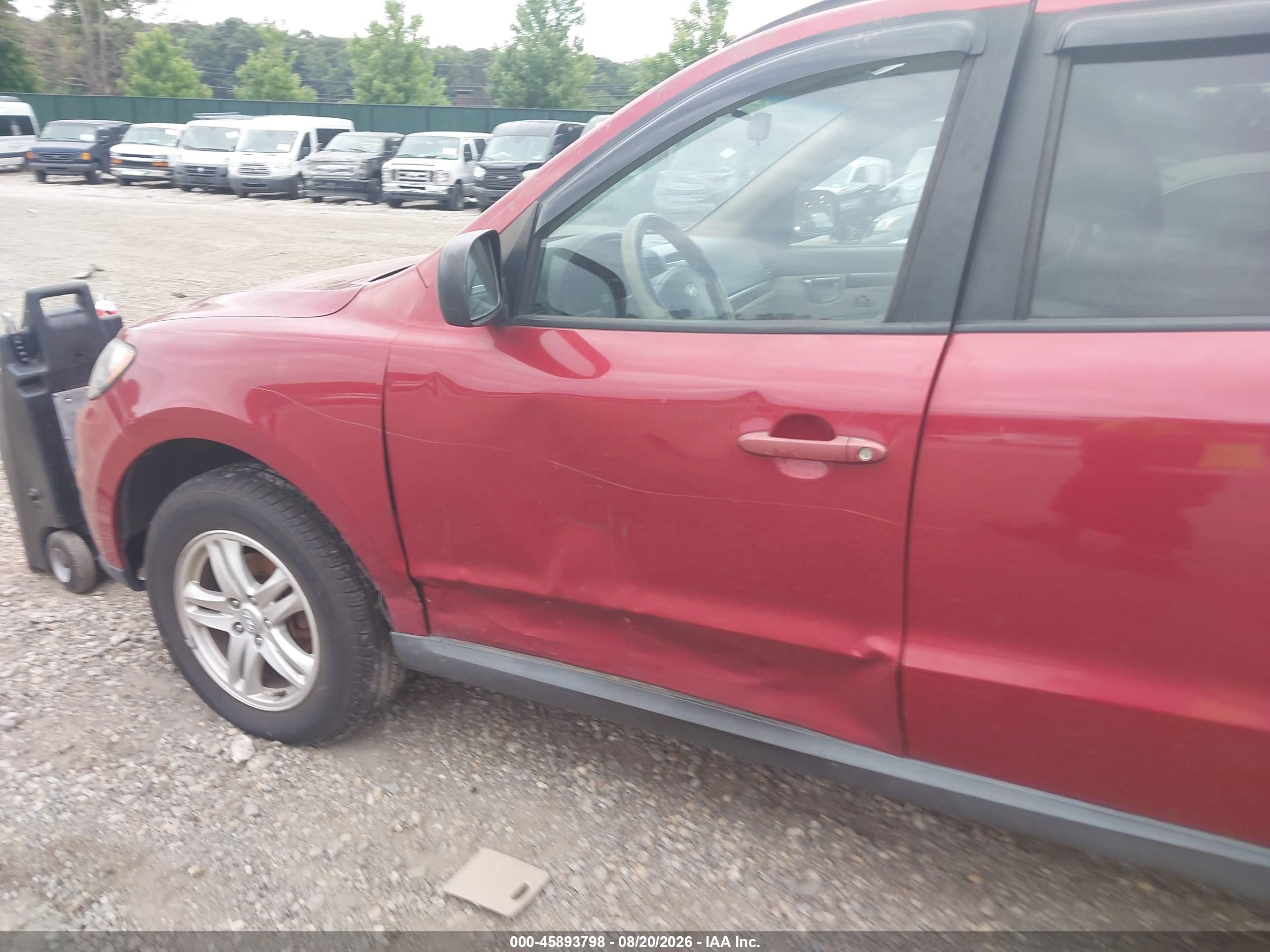 2010 Hyundai Santa Fe Gls Красный vin: 5NMSGDAB3AH379458