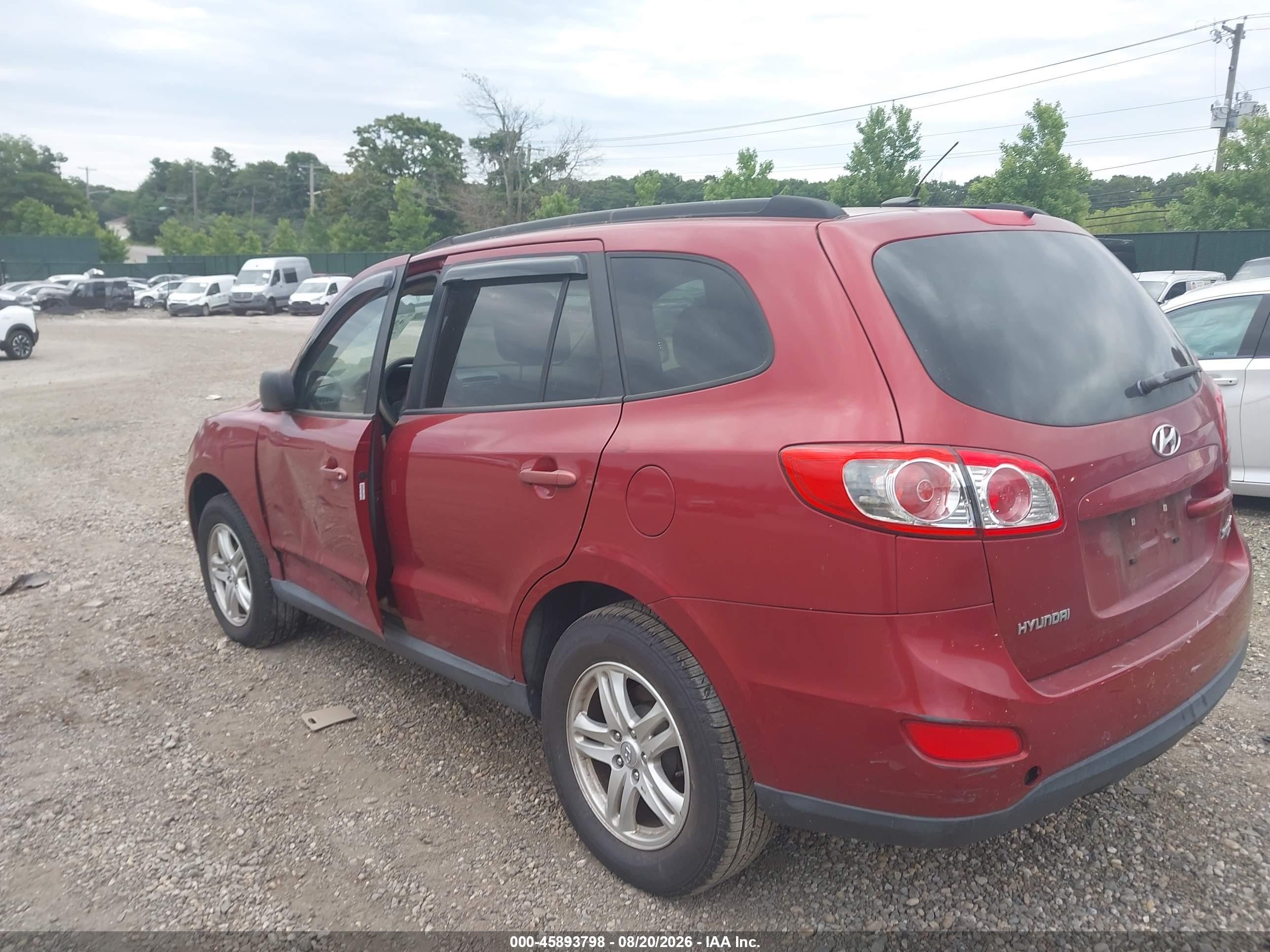 2010 Hyundai Santa Fe Gls Красный vin: 5NMSGDAB3AH379458