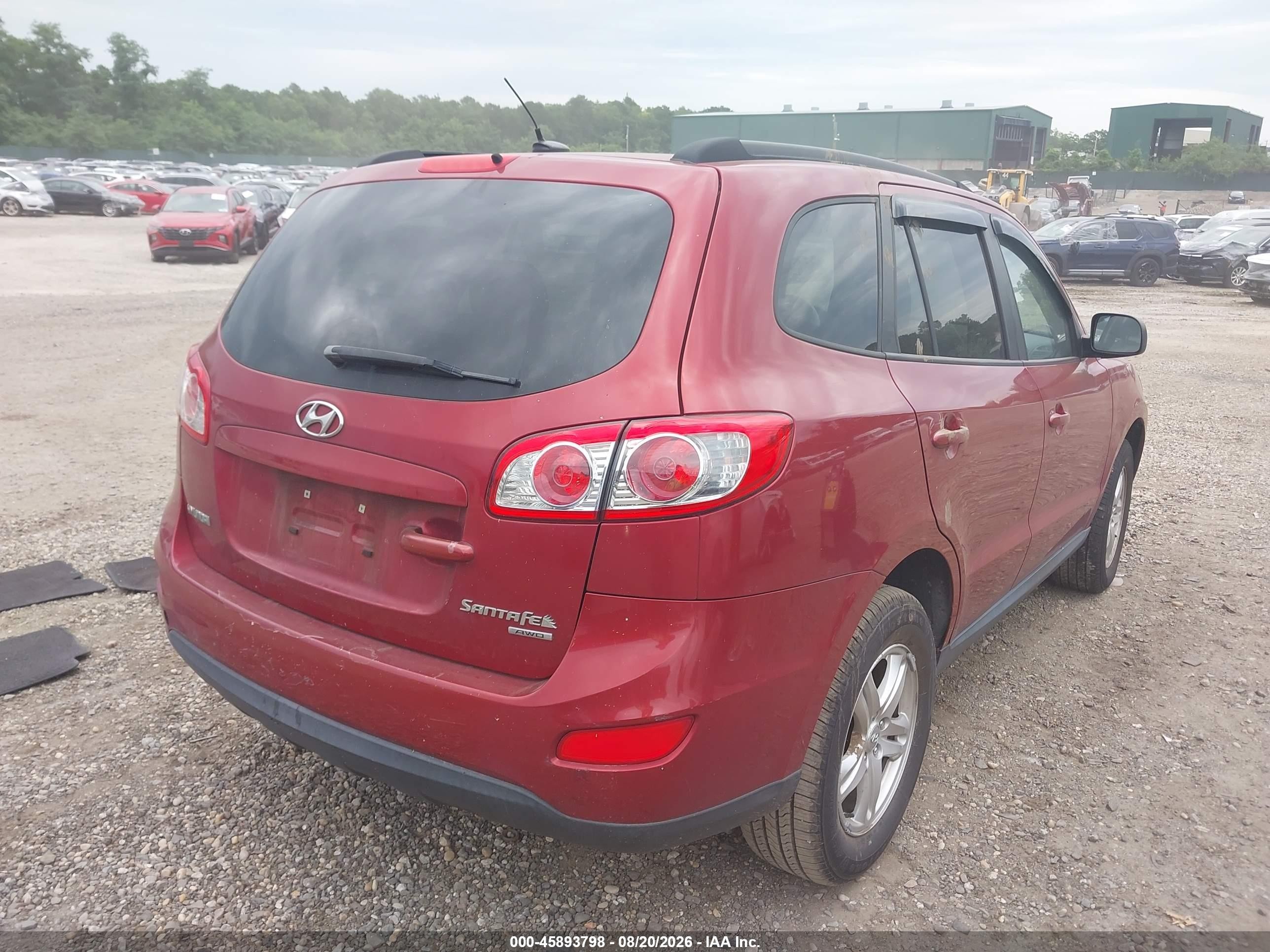 2010 Hyundai Santa Fe Gls Красный vin: 5NMSGDAB3AH379458