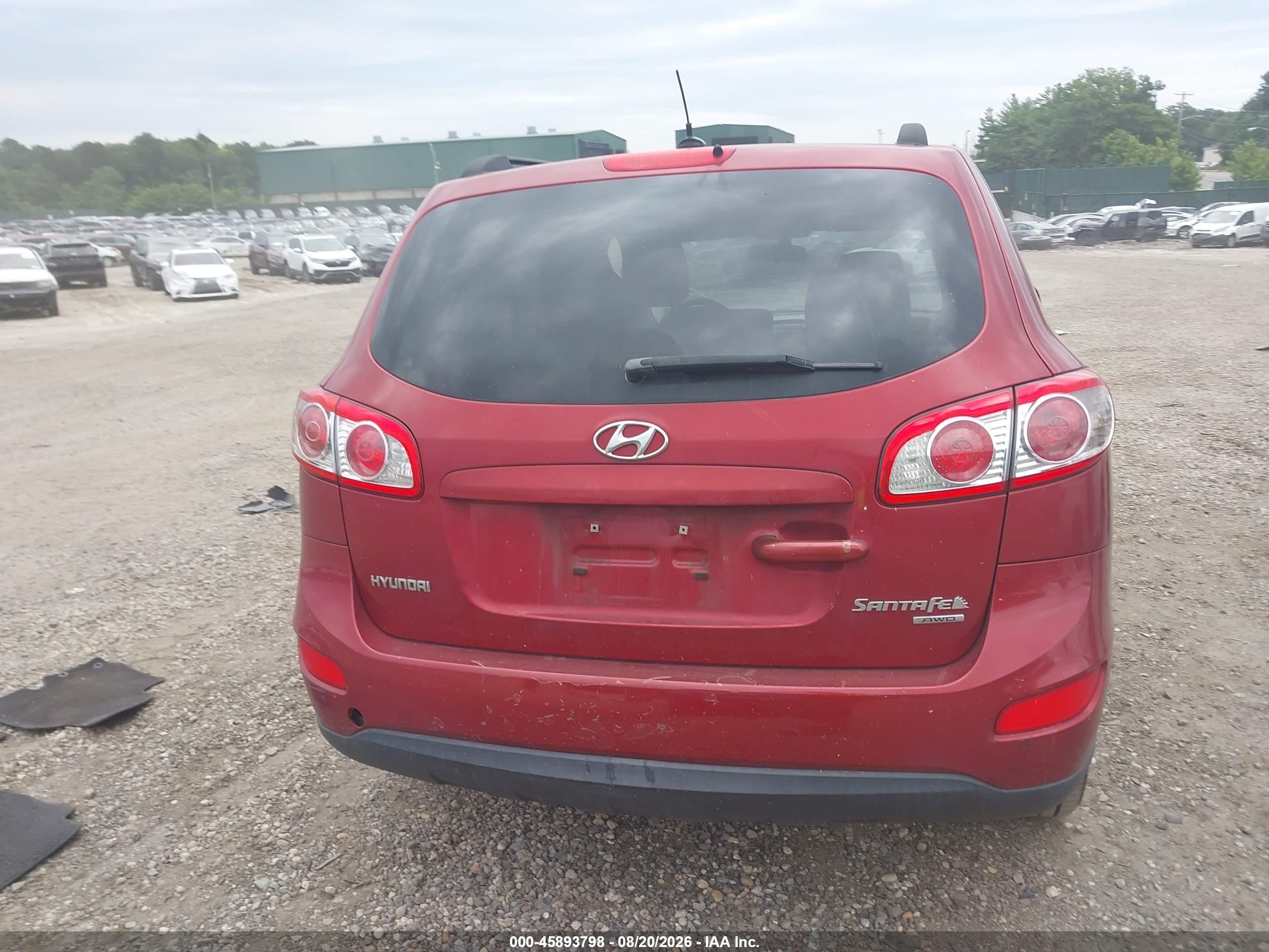 2010 Hyundai Santa Fe Gls Красный vin: 5NMSGDAB3AH379458