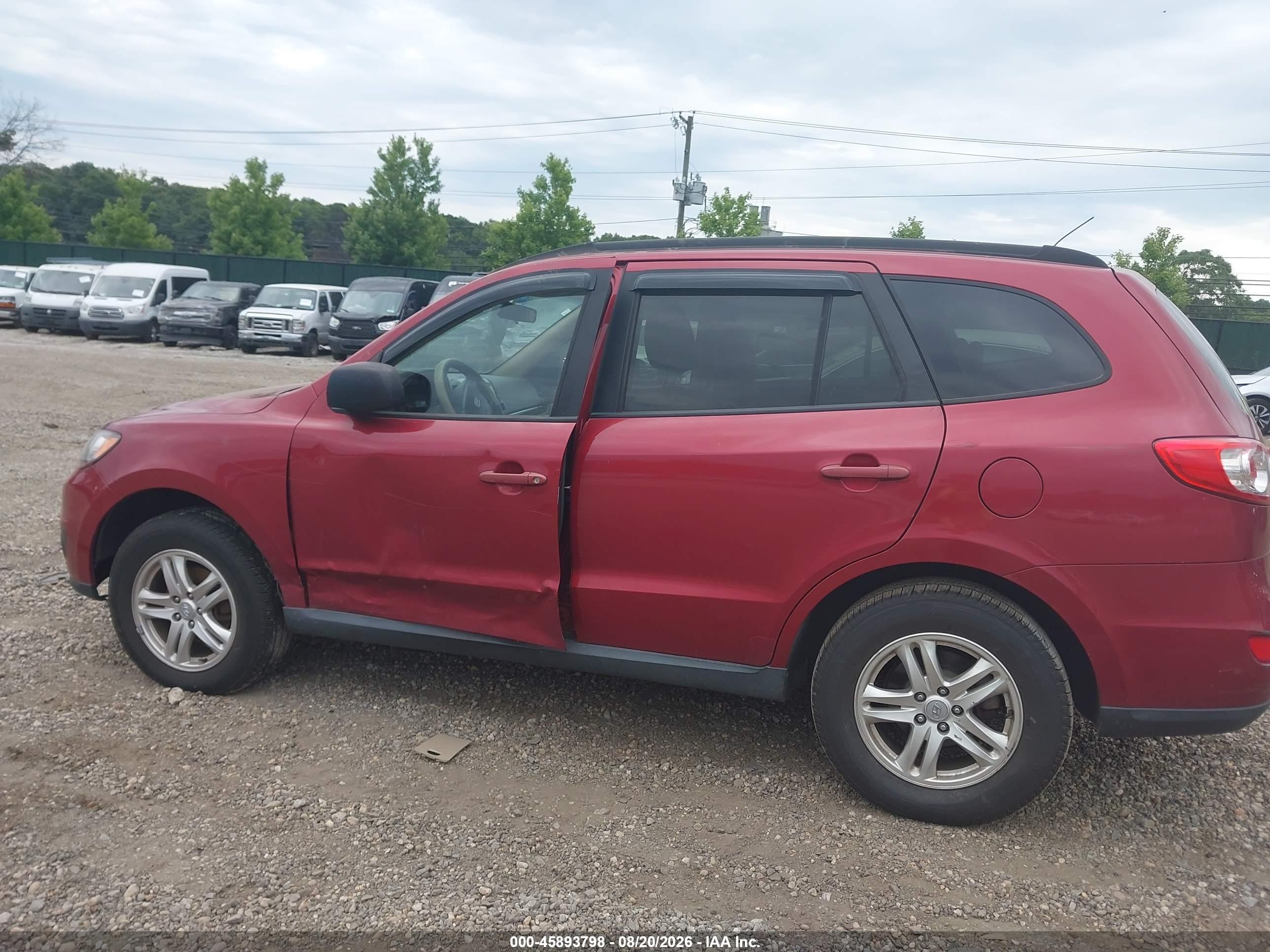 2010 Hyundai Santa Fe Gls Красный vin: 5NMSGDAB3AH379458