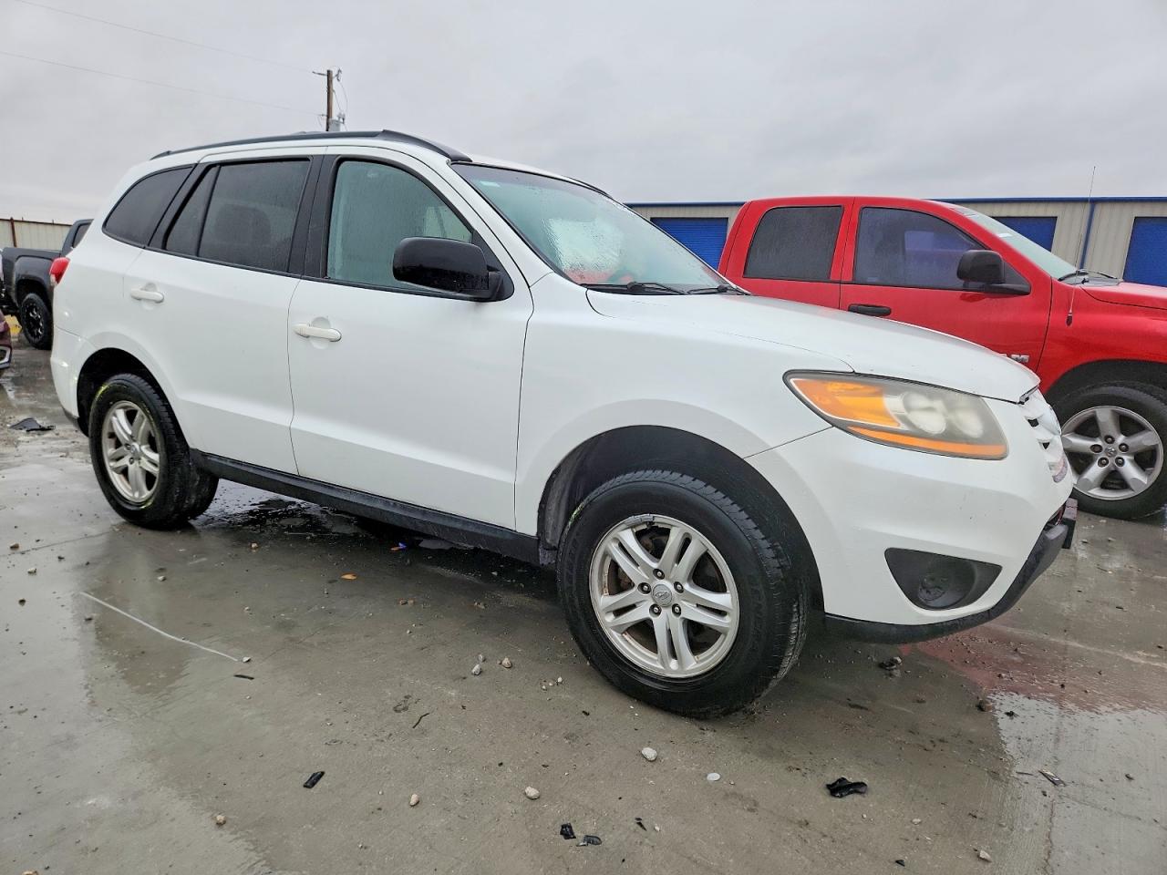 2010 Hyundai Santa Fe Gls White vin: 5NMSGDAB4AH363592